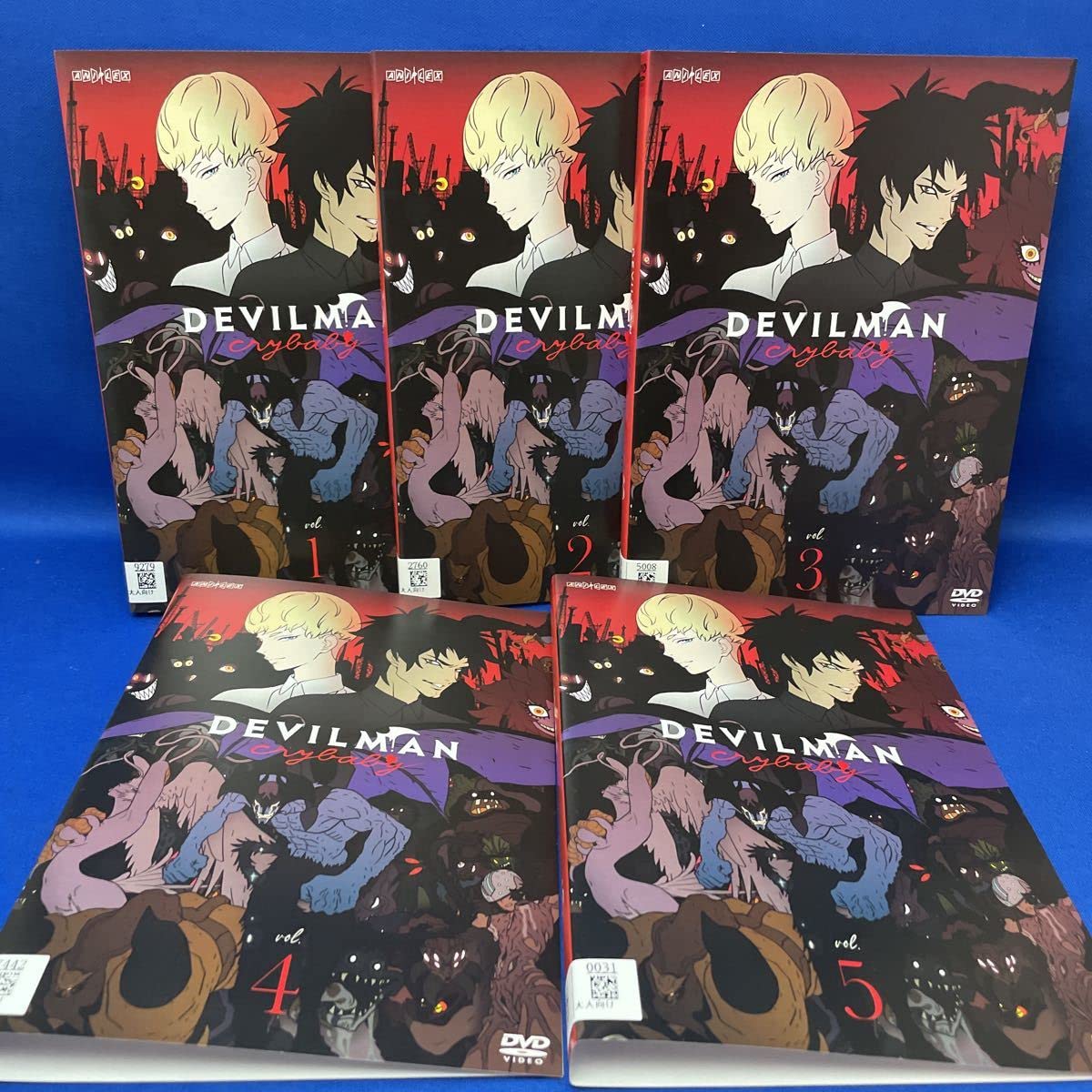 全巻セットDVD▼DEVILMAN crybaby デビルマン クライベイビー(5枚セット)第1話～第10話 最終 レンタル落ち 全巻セットDVD▽DEVILMAN crybaby デビルマン クライベイビー(5枚