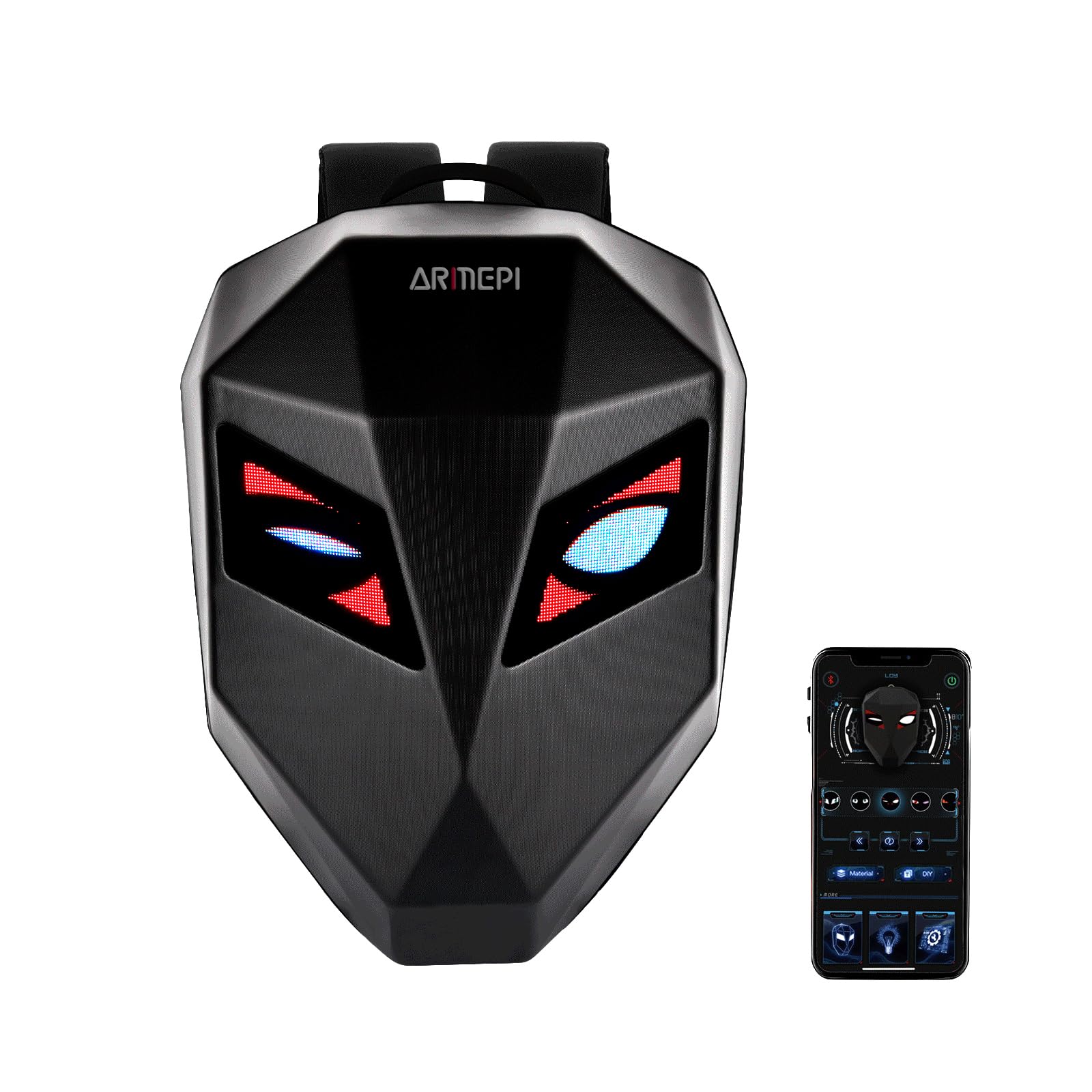 LED otorradrucksack，rogrammierbarer Rucksack mit Display，odischer multifunktionaler Rucksack，eeignet als Festgeschenk