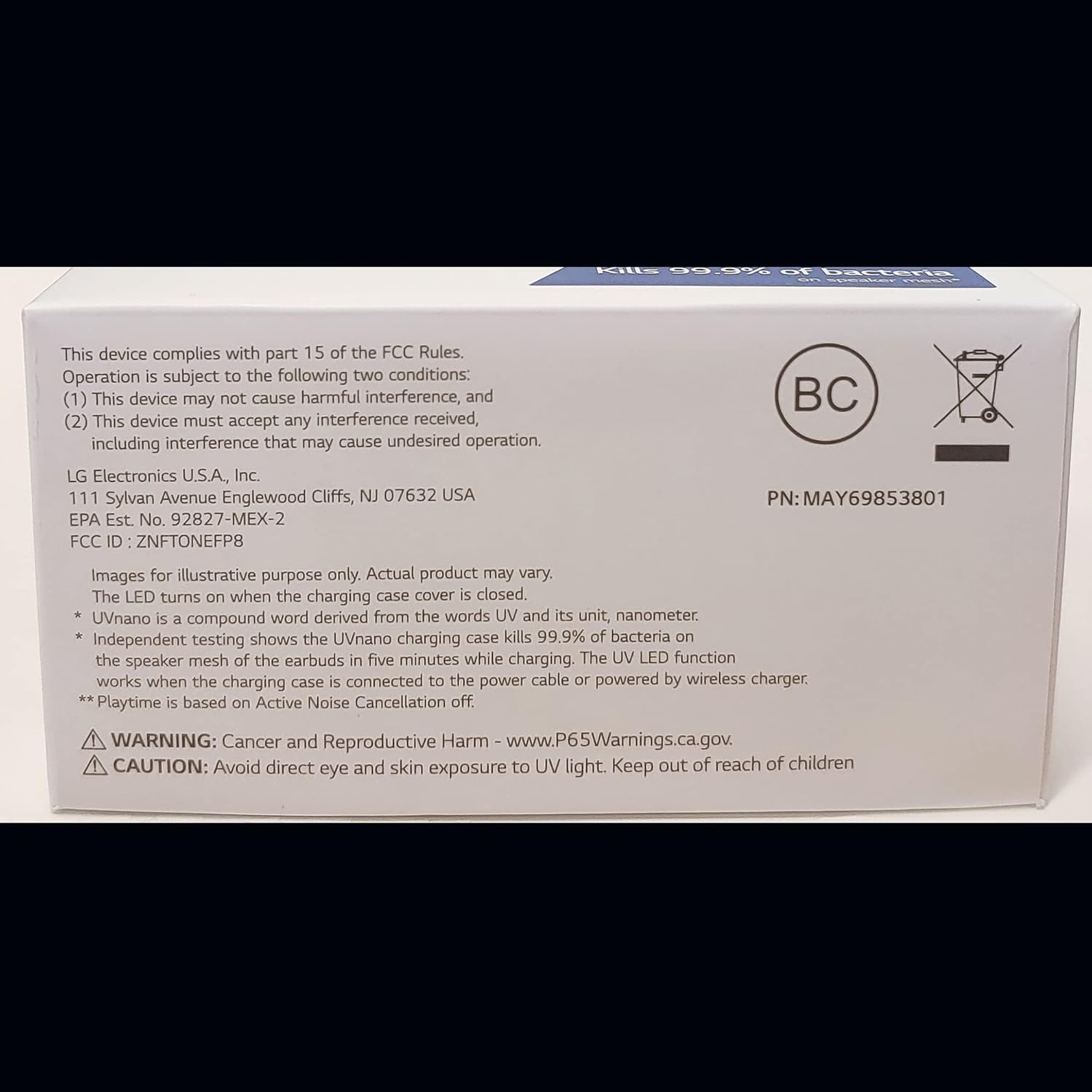 lg tone free fp8 enhanced active noise cancelling true wireless bluetooth earbuds with meridian sound uvnano kills 99 9 of bacteria on speaker mesh