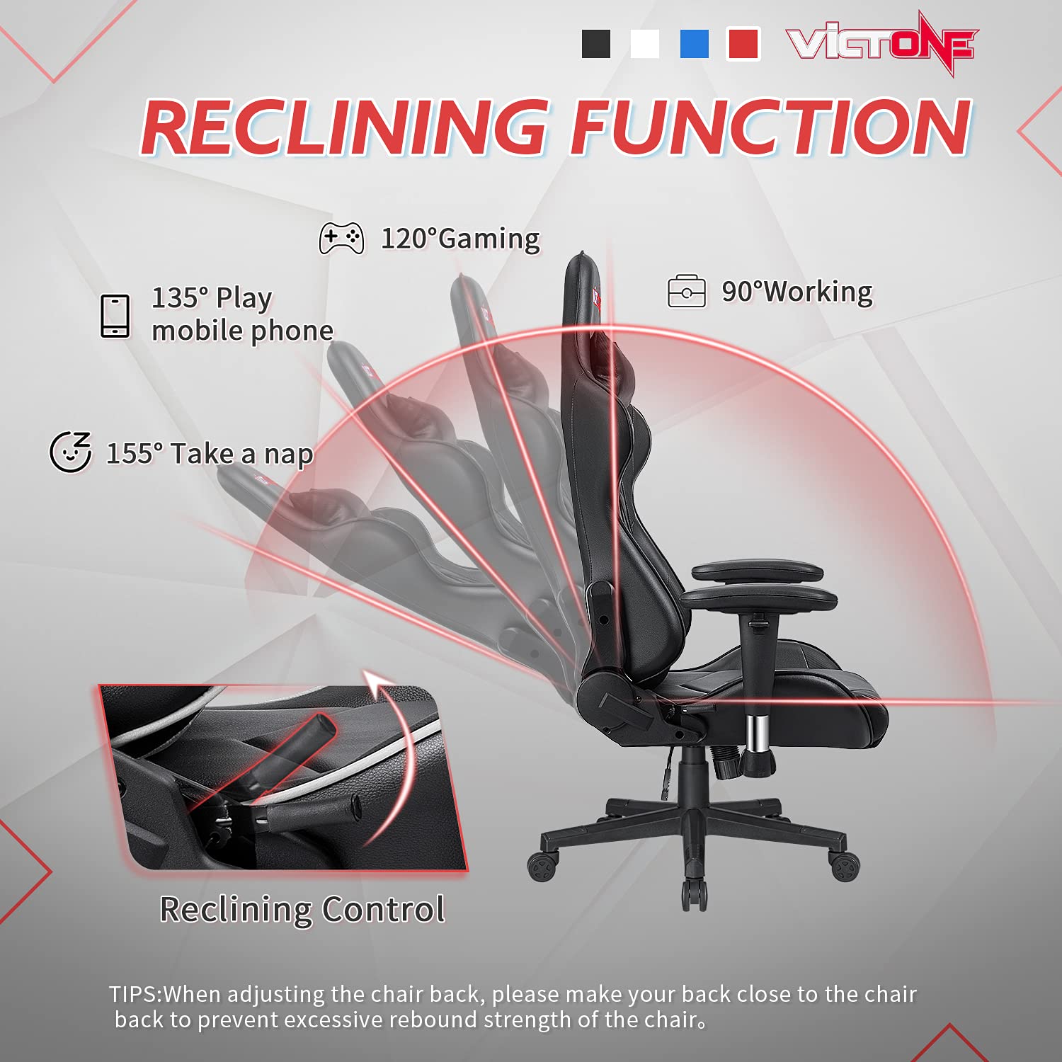 Amazon.co.jp: VICTONE ゲーミングチェア 人間工学 ベンチレーション