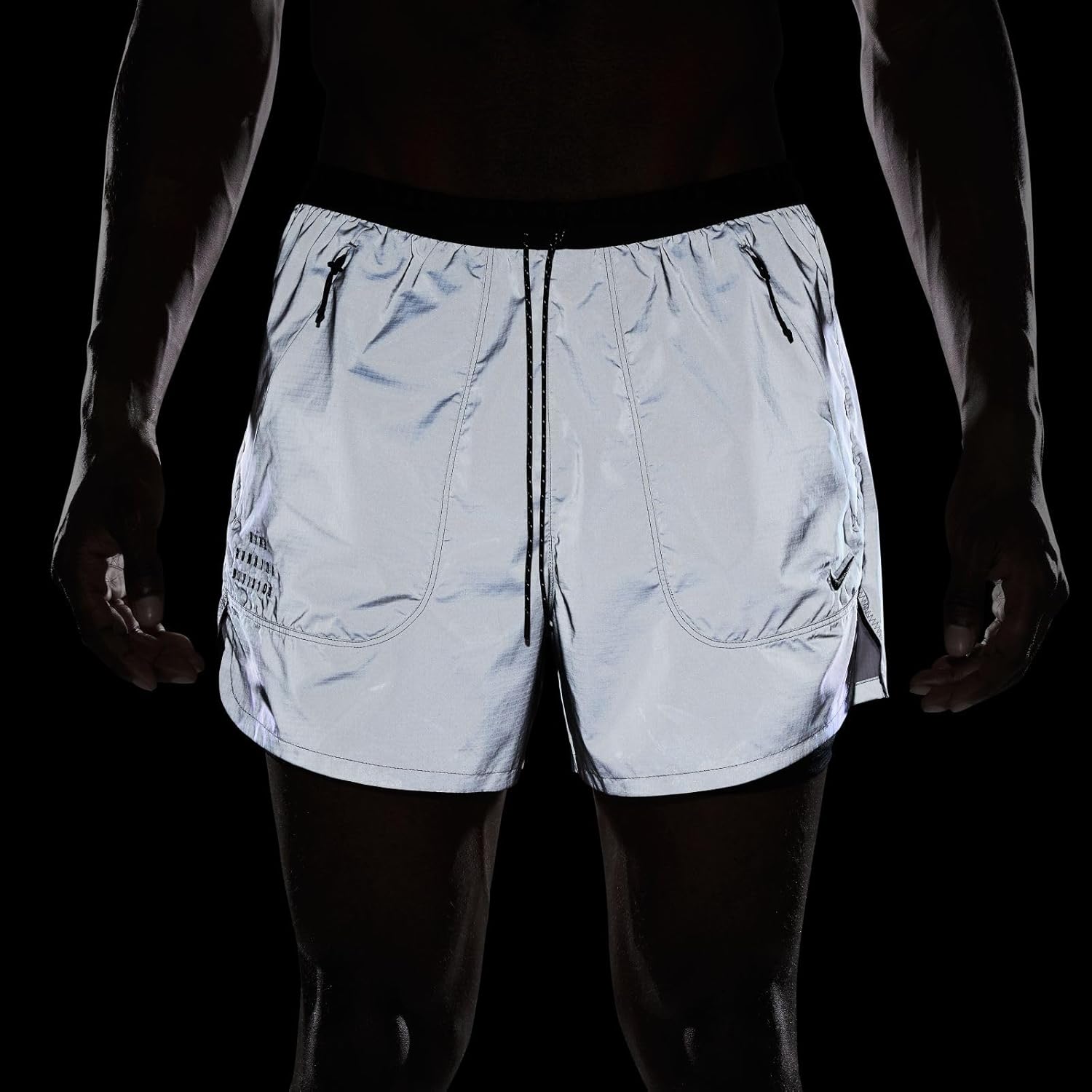 Nike Running Division Men's 4" Dri-FIT ADV Reflective 2-in-1 Running Shorts (Reflect Silver/Black, FZ1123-035) Size Small - Image 5
