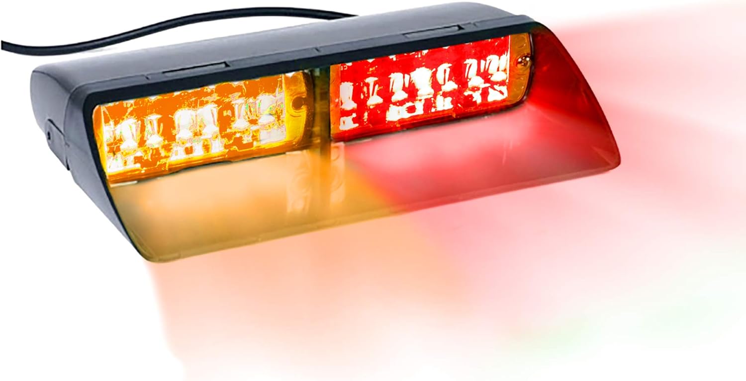 16 LED Emergency Dash Light Dual Rapid Switch Windshield Warning Hazard Safety 17