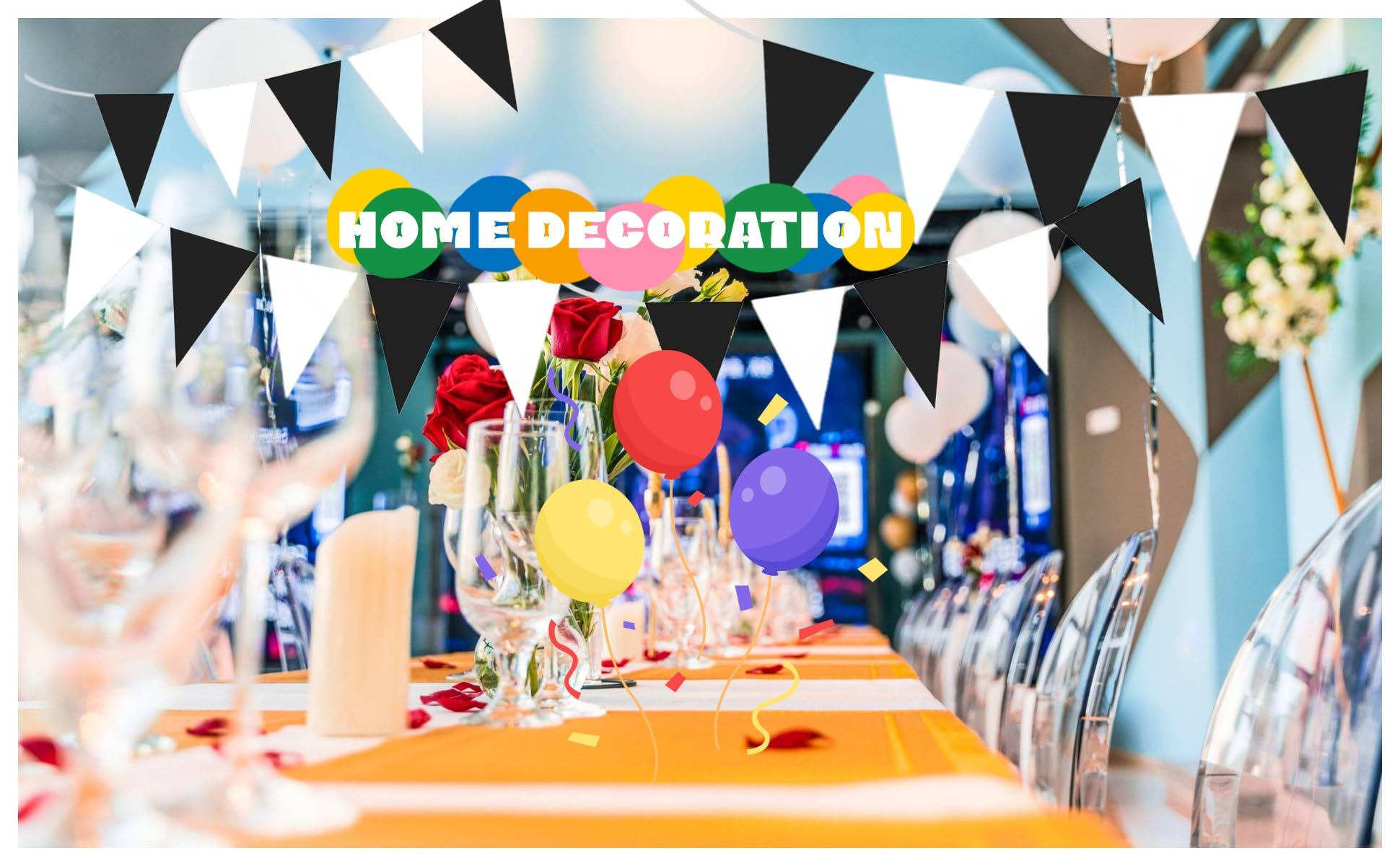 Bandierine Triangolo Rosa - 10 Metri, 38 Pezzi, Per Feste, Decorazioni - Foto 11