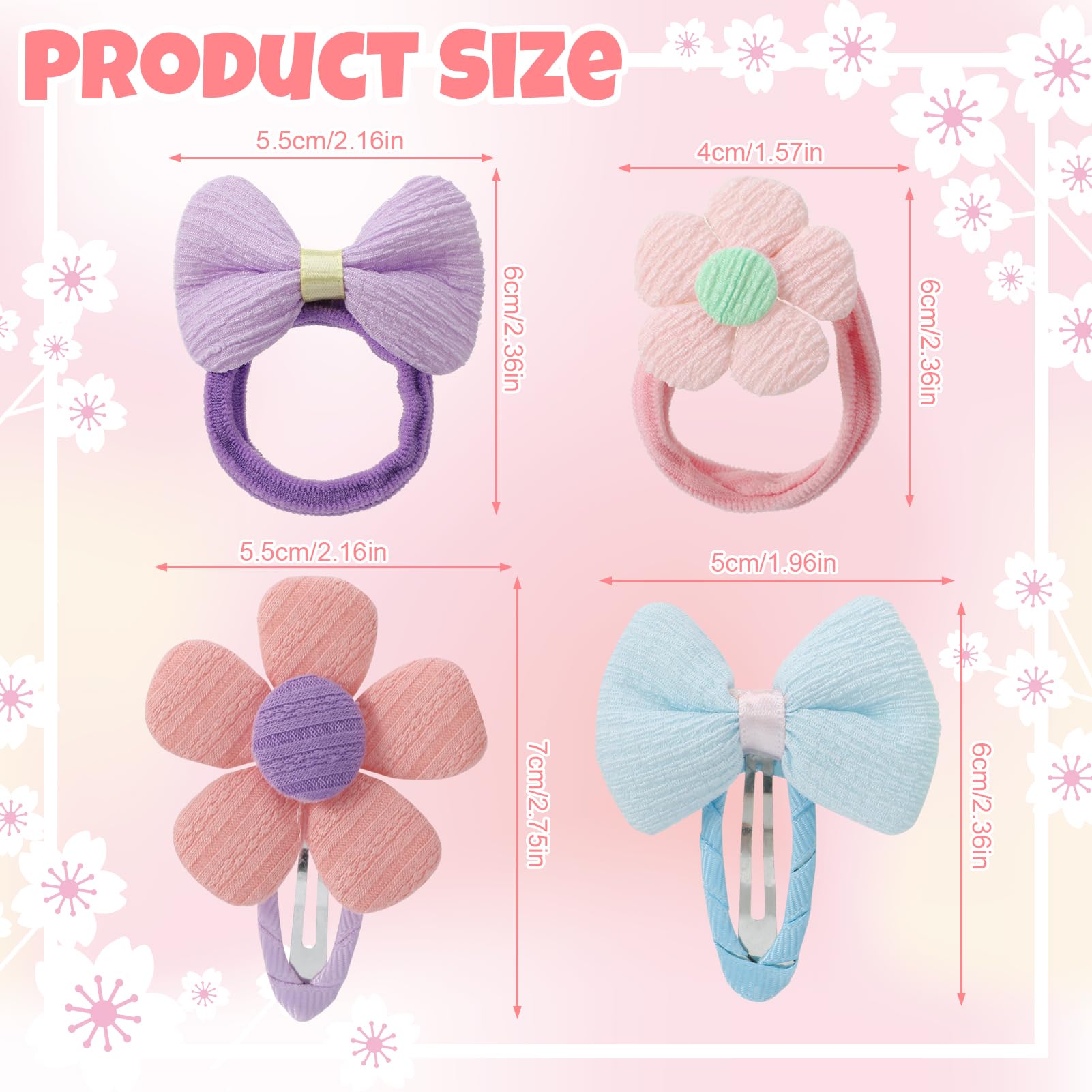 32 Pcs Toddler Hair Accessories, Candy Colors Toddler Hair Clips with Bows and Flowers - Image 2