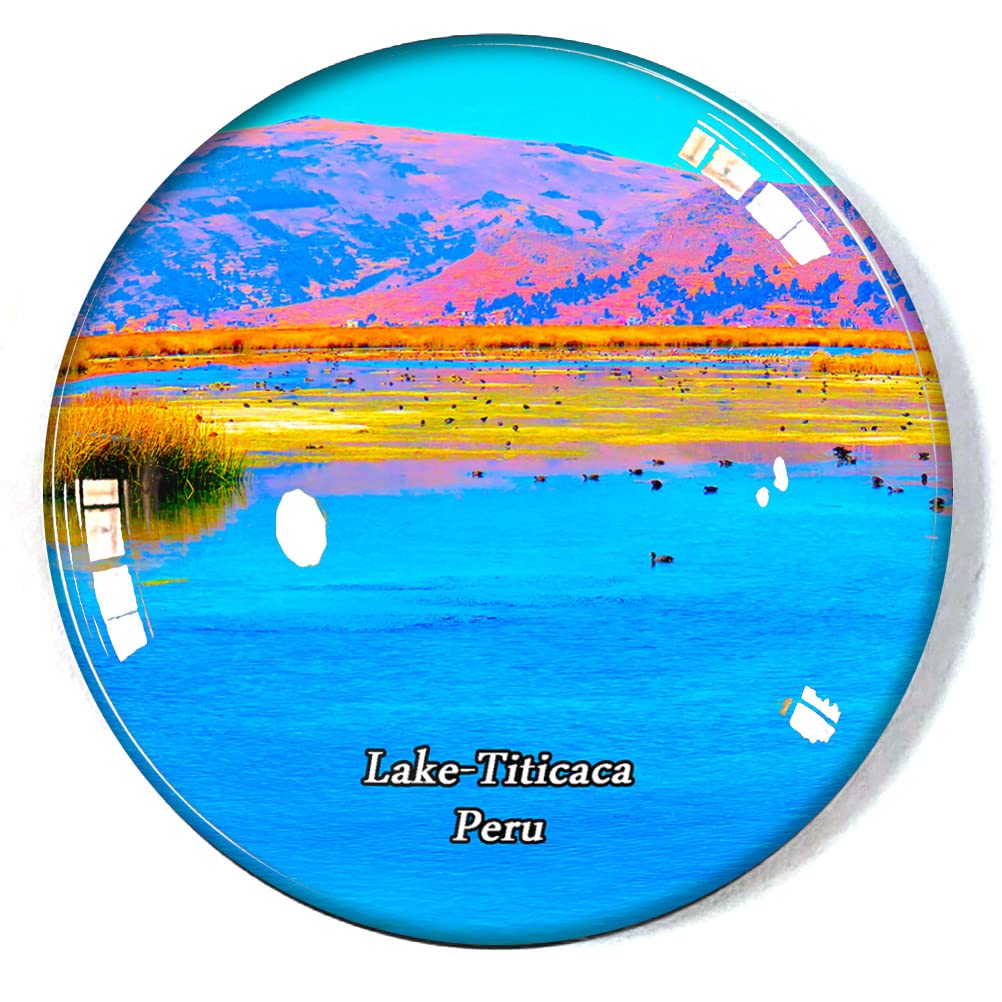 Lake-Titicaca Peru Fridge Magnet Refrigerator Freezer Magnet Souvenir Decoration Magnet Sticker Glass Crafts