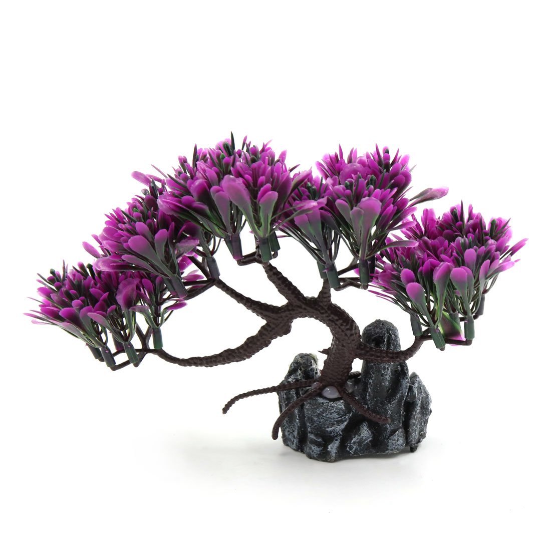 Plante plastique violette aquarium sans entretien pour poissons