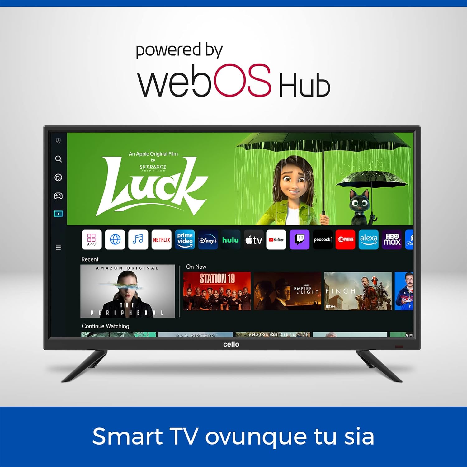 Cello 32 Smart Camping Voyage TV, da 12 V, Triple Tuner Bluetooth, Disney+, Netflix, Apple TV+, Prime Video, Paramount+, Caravanes Bateaux HGVS, Modello 2024 Cello 32 Smart Camping Voyage TV, da 12 V, Triple Tuner Bluetooth, Disney+, Netflix, Apple TV+, Prime Video, Paramount+, Caravanes Bateaux HGVS, Modello 2024