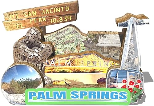 Imán de Palm Springs de Estados Unidos para nevera con imán de madera en 3D, para viajes, coleccionables, recuerdos, decoración hecha a mano2