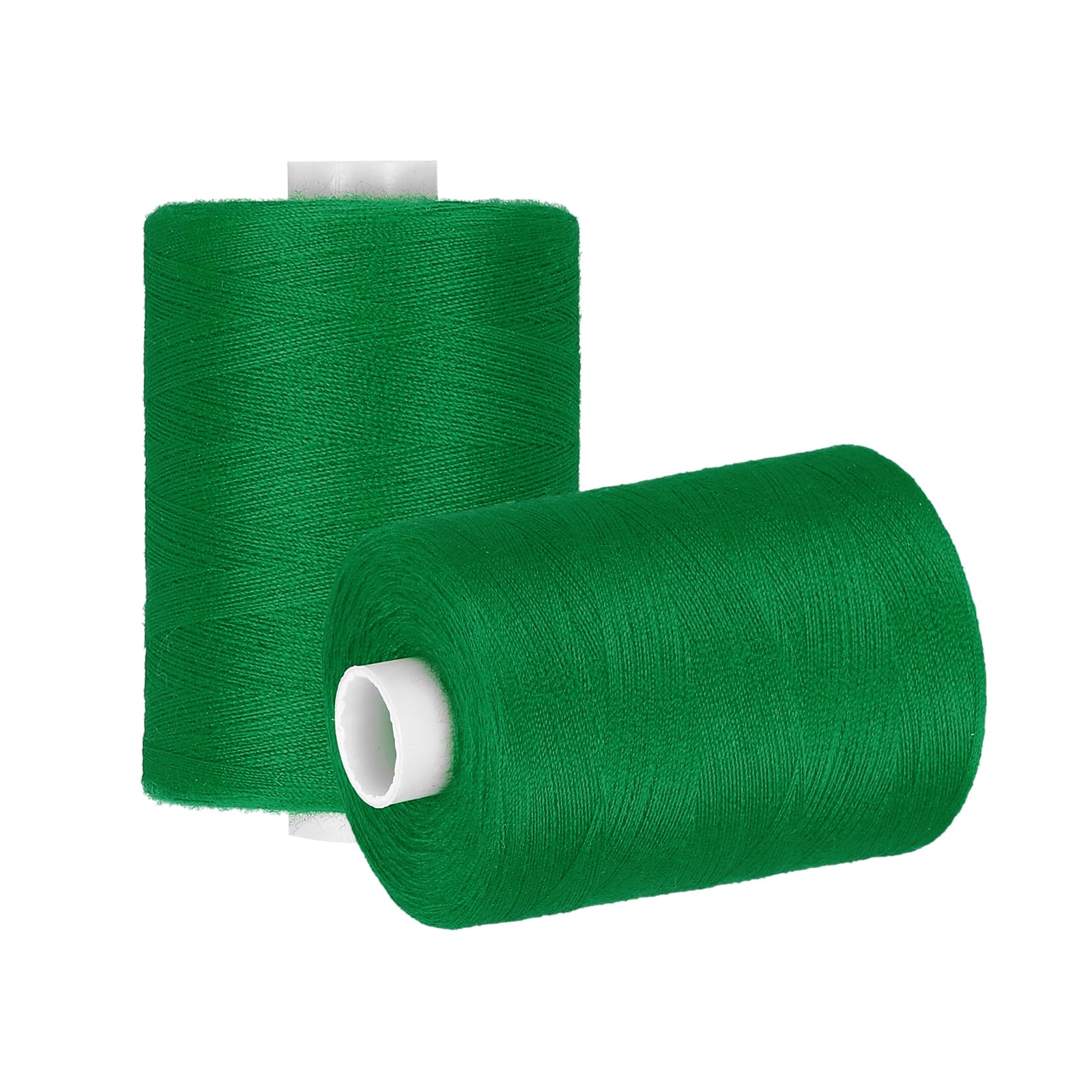 sourcing map 2 Spool Sewing Thread, Green #211 Polyester Thread Prewound Bobbins for Sewing Machine Hand Stitching Quilting Emergency DIY Projects, 1000 Yards/Spool