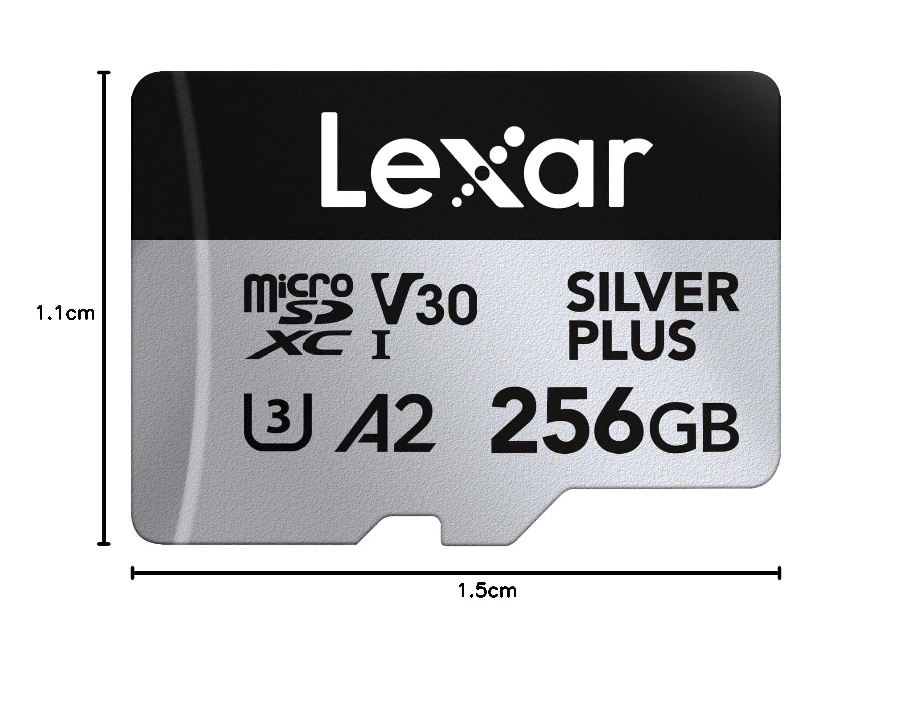Lexar Silver Plus Scheda di memoria Micro SD 256 GB 205 MB/s microSDXC UHS-I C10 U3 A2 V30 4K UHD