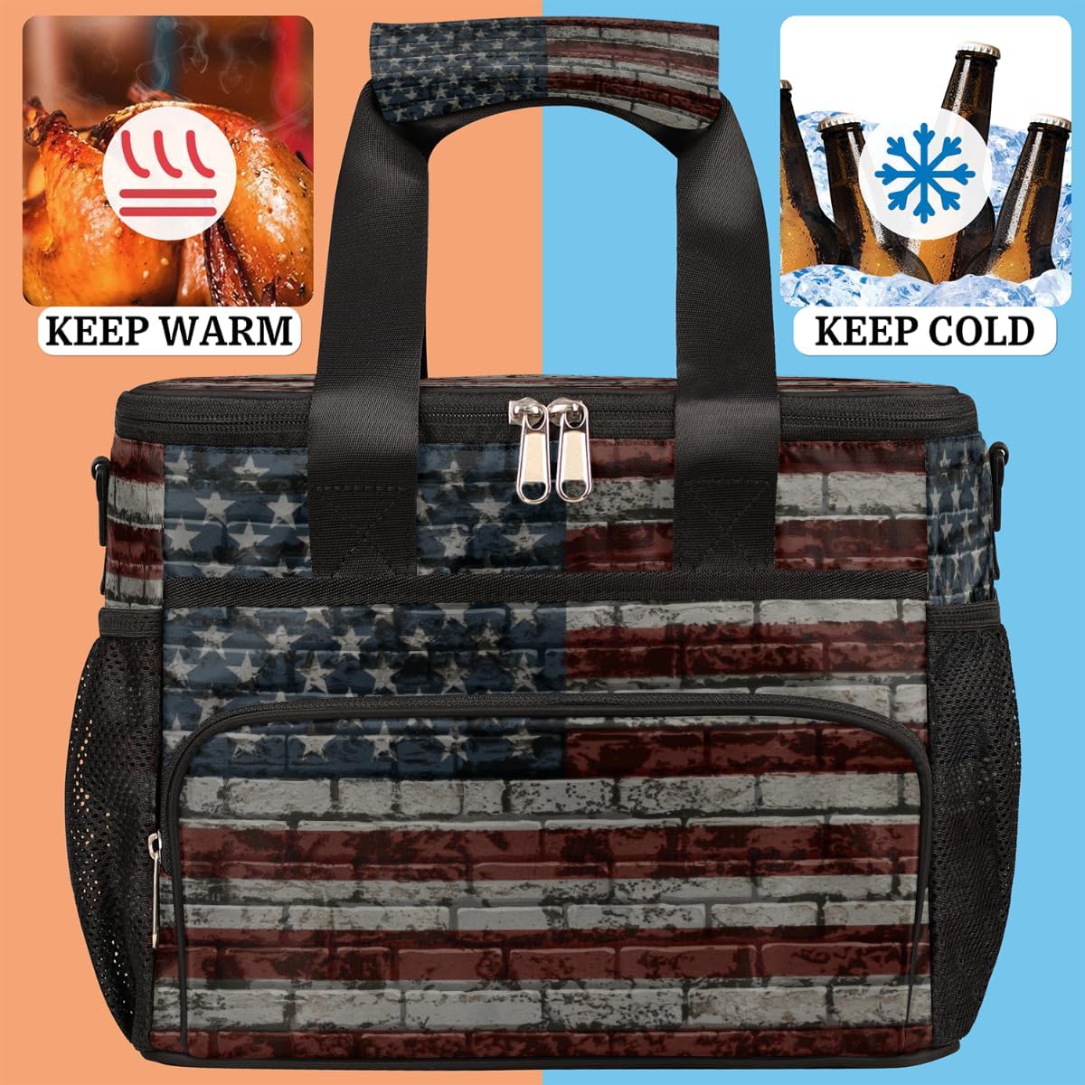 AUUXVA OMBRA Cooler Bag Large Camping Cooler Tote Leakproof Lunch Cooler Bag Insulated Waterproof Lunch Box…