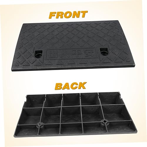 Miniatura 9 de DOITOOL 2 rampas para bordillos de entrada, altura de elevación de 2.6 pulgadas, rampas para sillas de ruedas resistentes para el hogar, rampas de