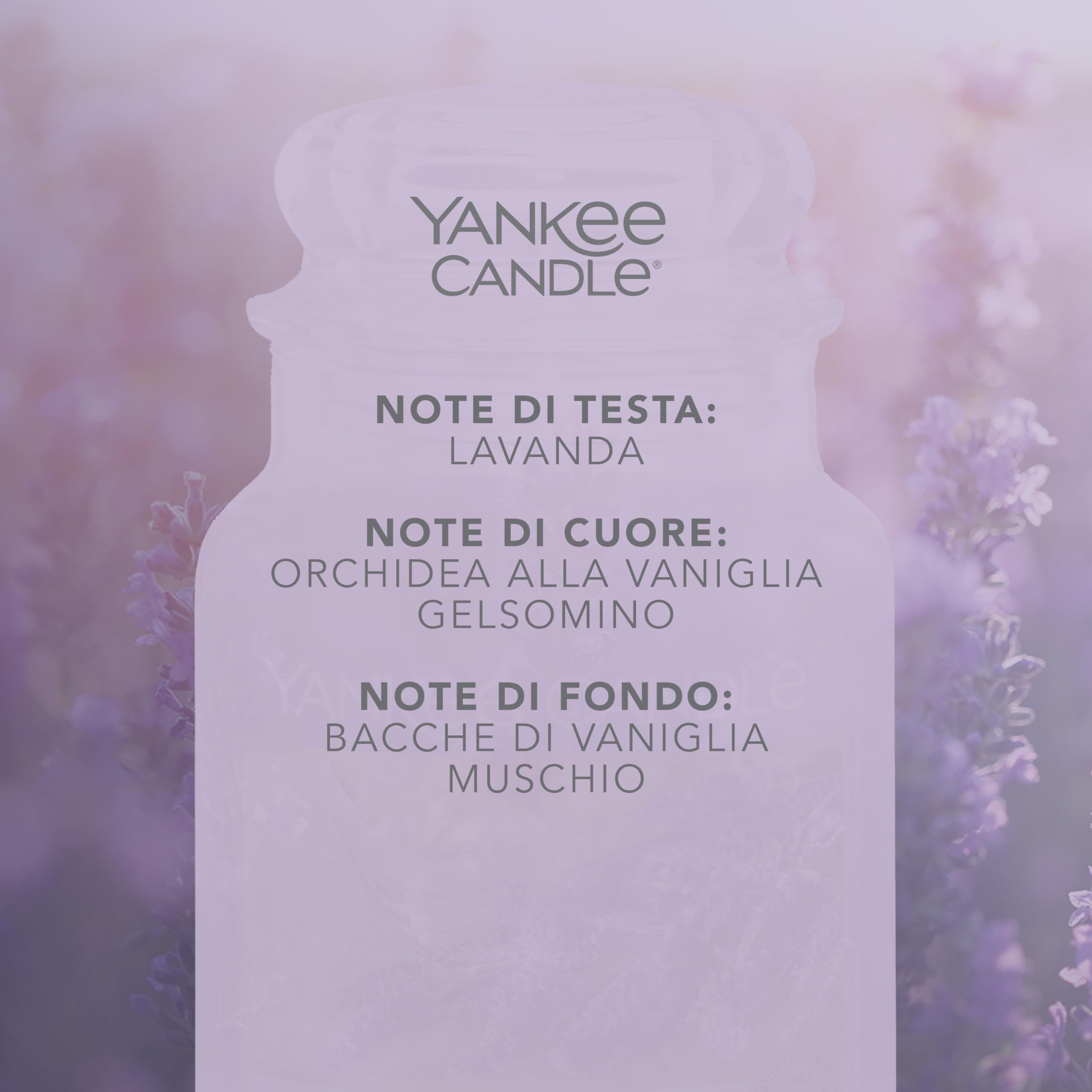 Yankee Candle Candela profumata in giara grande, Lavender Vanilla, Durata Fino a 150 Ore, Regali ottimi per le donne