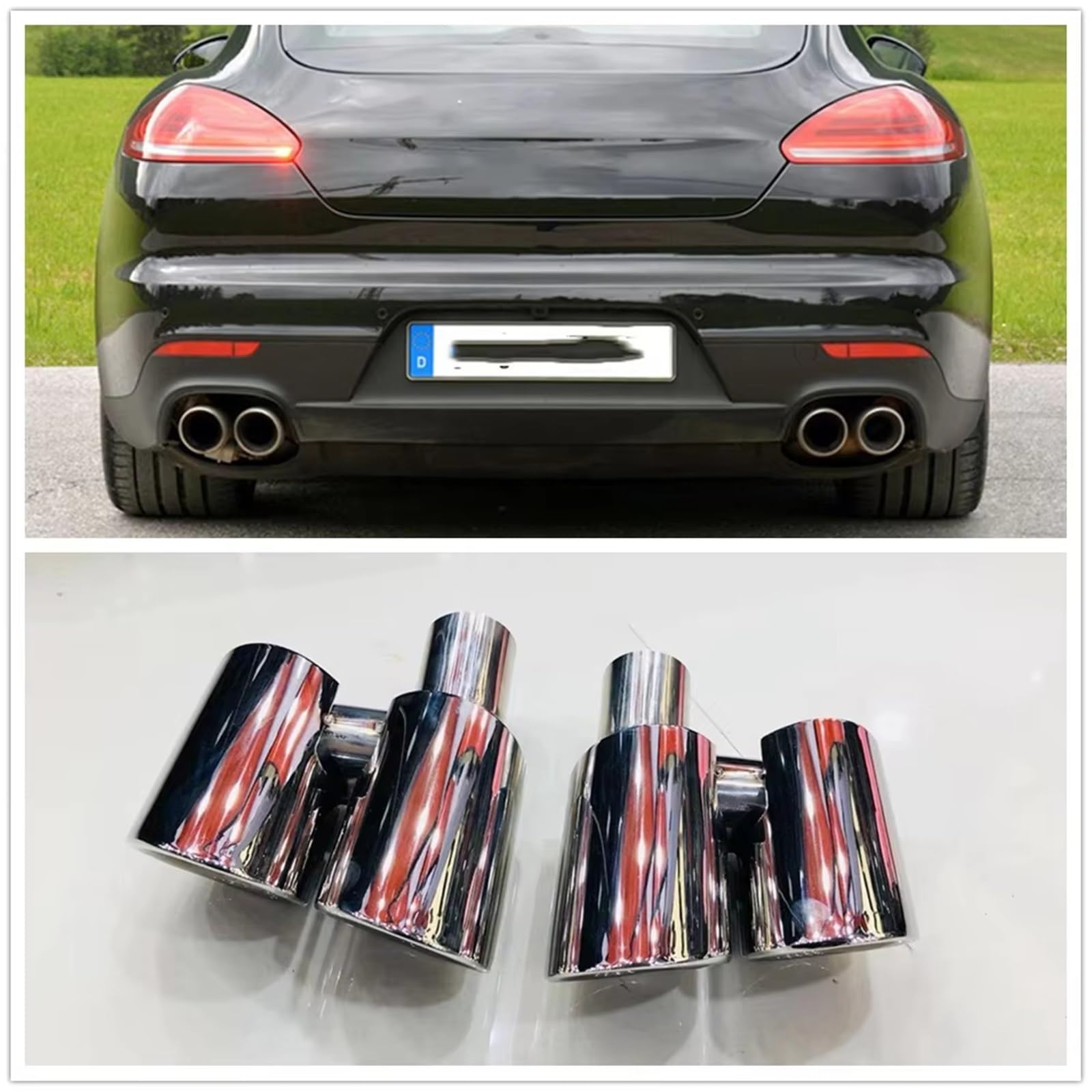 Terminale Di Scarico Tubo Per Panamera 2010-2013 Auto Uscita Aria Vent Exhause Terminale di Scarico Punta Del Silenziatore Tubo Terminale Scarico