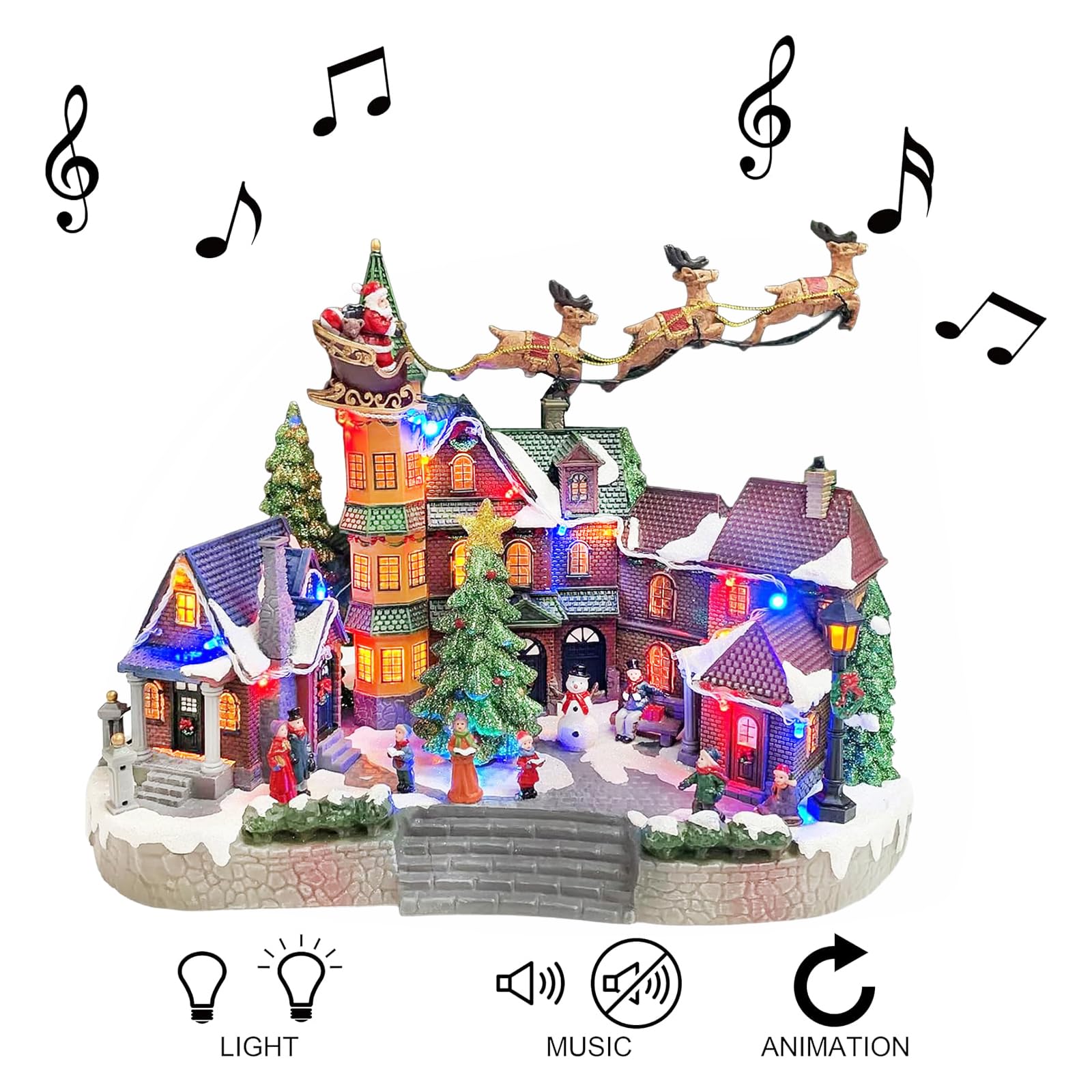 Amazon.com: MOMENTS IN TIME Christmas Village Centerpiece Decor