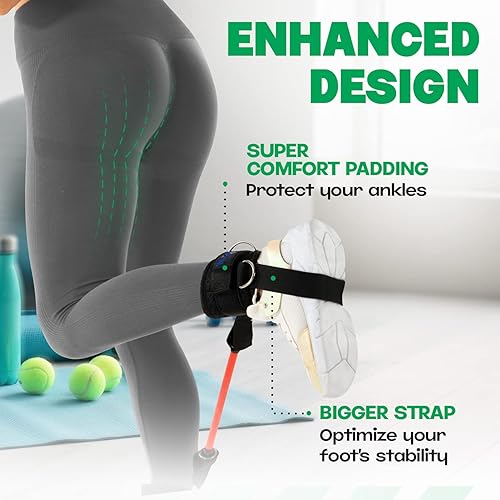 Miniatura 4 de Yes4All Correa de tobillo para máquinas de cable y bandas de resistencia, accesorio de puño de entrenamiento para el hogar y el gimnasio,