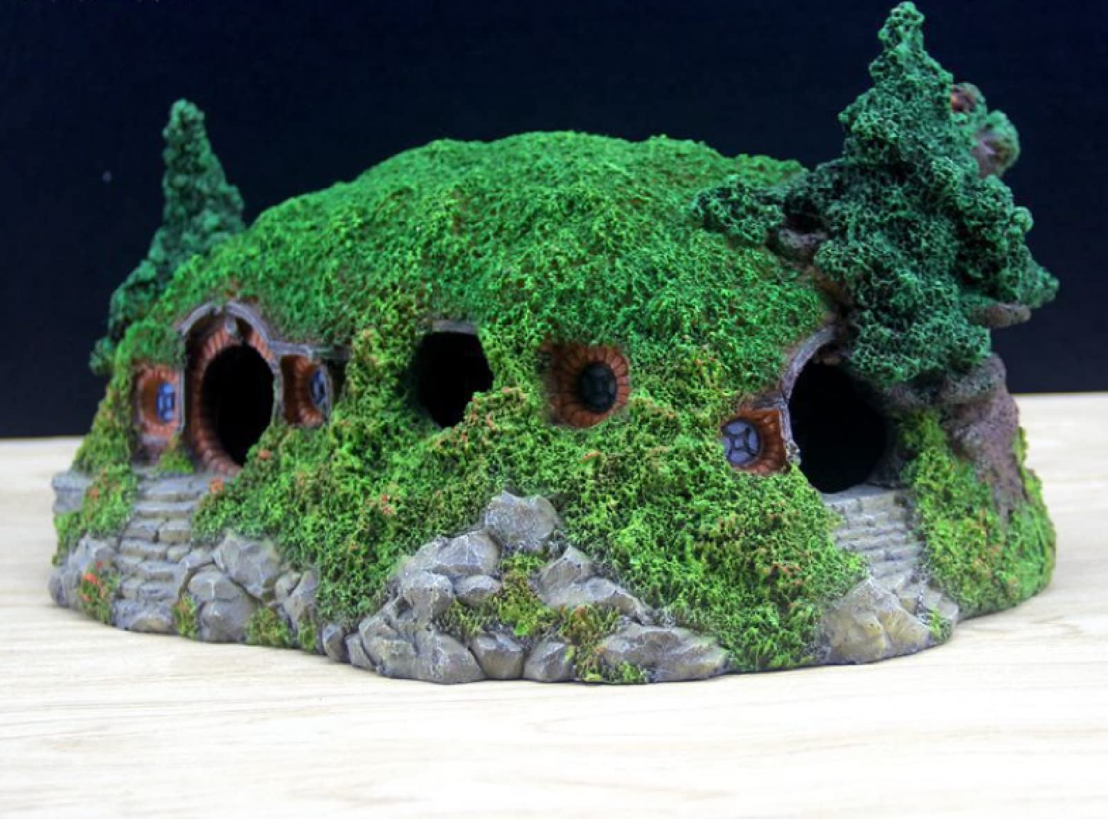 Decorazioni Acquario Arredamento Acquario Arredi per Acquario 28.5 * 18 Cm Acquario Creativo Paesaggistico Castello Resina Casa Hobbit Nascondiglio Casa Decorazione Acquario Casa Sull'Albero
