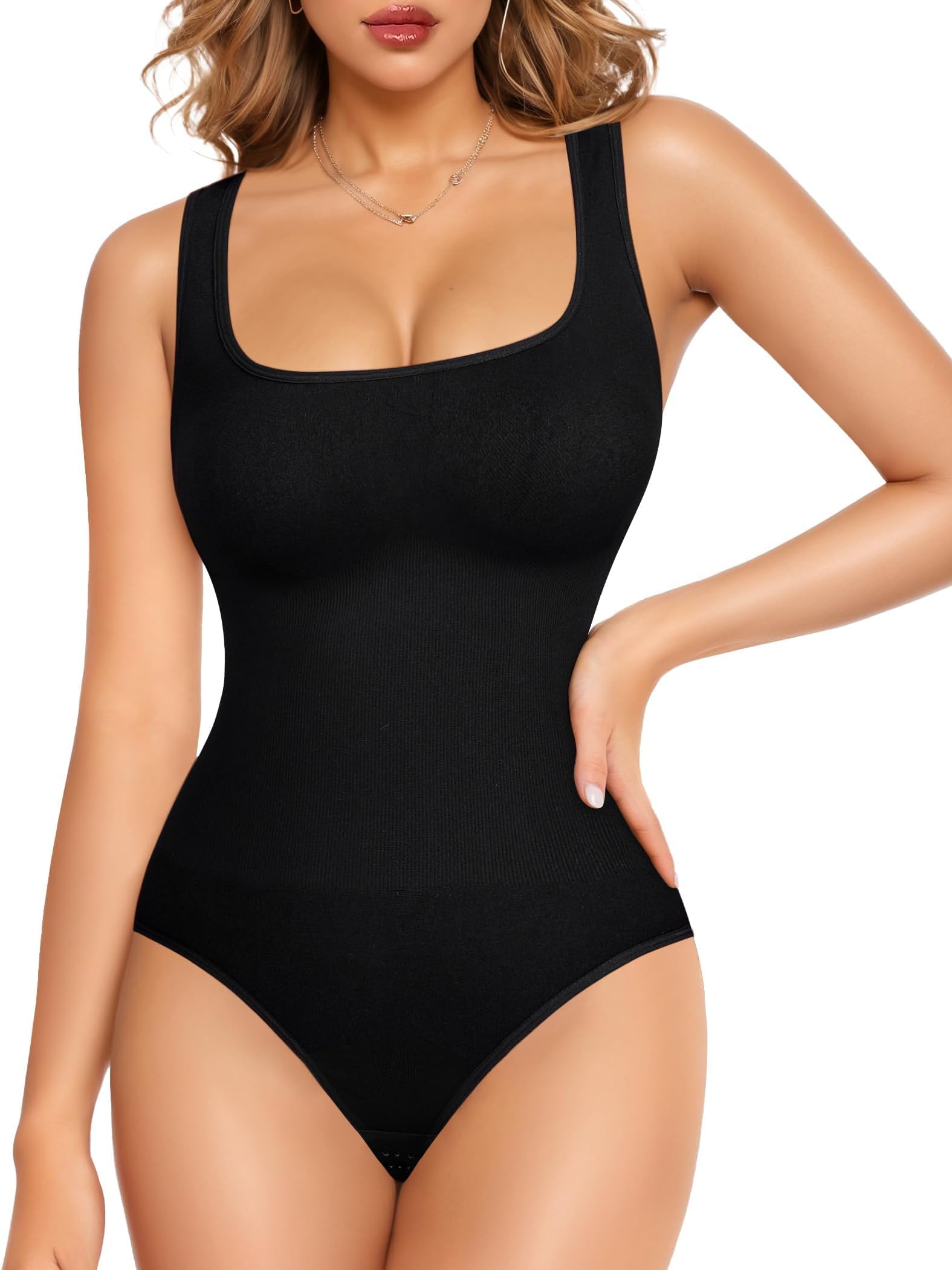 Shapewear Bodysuit for Women Tummy Control Full Body Shaper Seamless Shaping Leotard Tank Tops