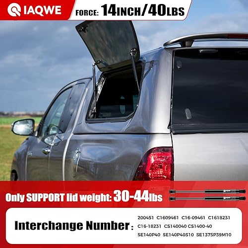 Miniatura 4 de Amortiguadores de gas C16-09461 de 14 pulgadas, 40 libras178N C16-09461, soportes de elevación de resorte para cámper, cubierta de camión, ventana