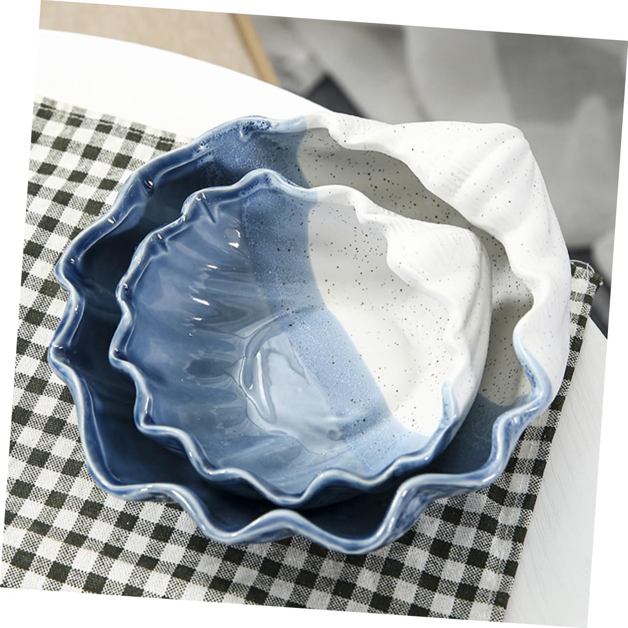 3 szt. Taca na biżuterię Ozdobna muszla Miska do serwowania Ceramiczny uchwyt na przybory kuchenne Dekoracje na stół Organizer na kosmetyki Talerze na przystawki Kobiecy pojemnik na biżuterię Miska de