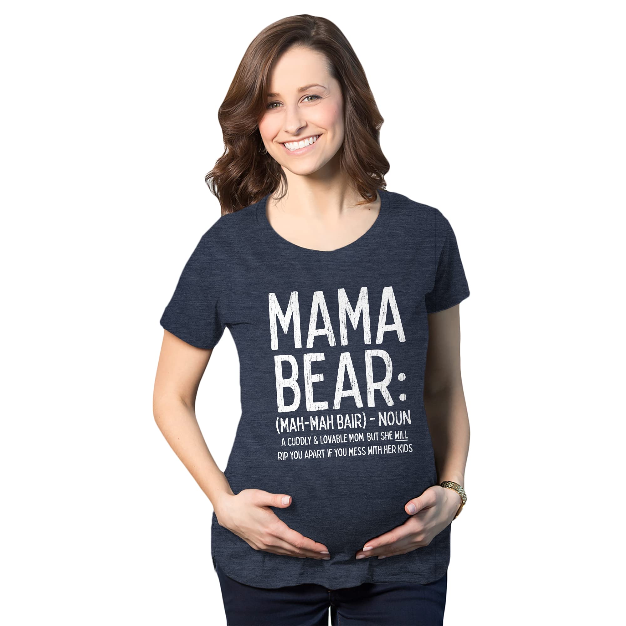 Crazy Dog T-ShirtsMaternity Mama Bear Definition Tshirt Funny Best Mom Novelty Pregnancy Tee