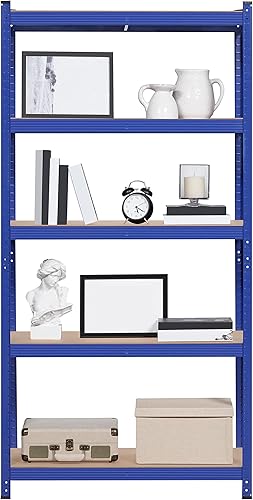 Miniatura 9 de Topeakmart Estantes de utilidad de 5 niveles estantes de almacenamiento de metal estantería de garaje estantes de almacenamiento ajustables para