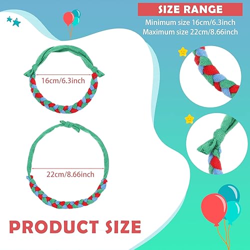 Miniatura 2 de Geiserailie 12 piezas de collar masticable de tela para niños sensoriales de rizo masticable, tela suave y absorbente para niños y niñas, productos