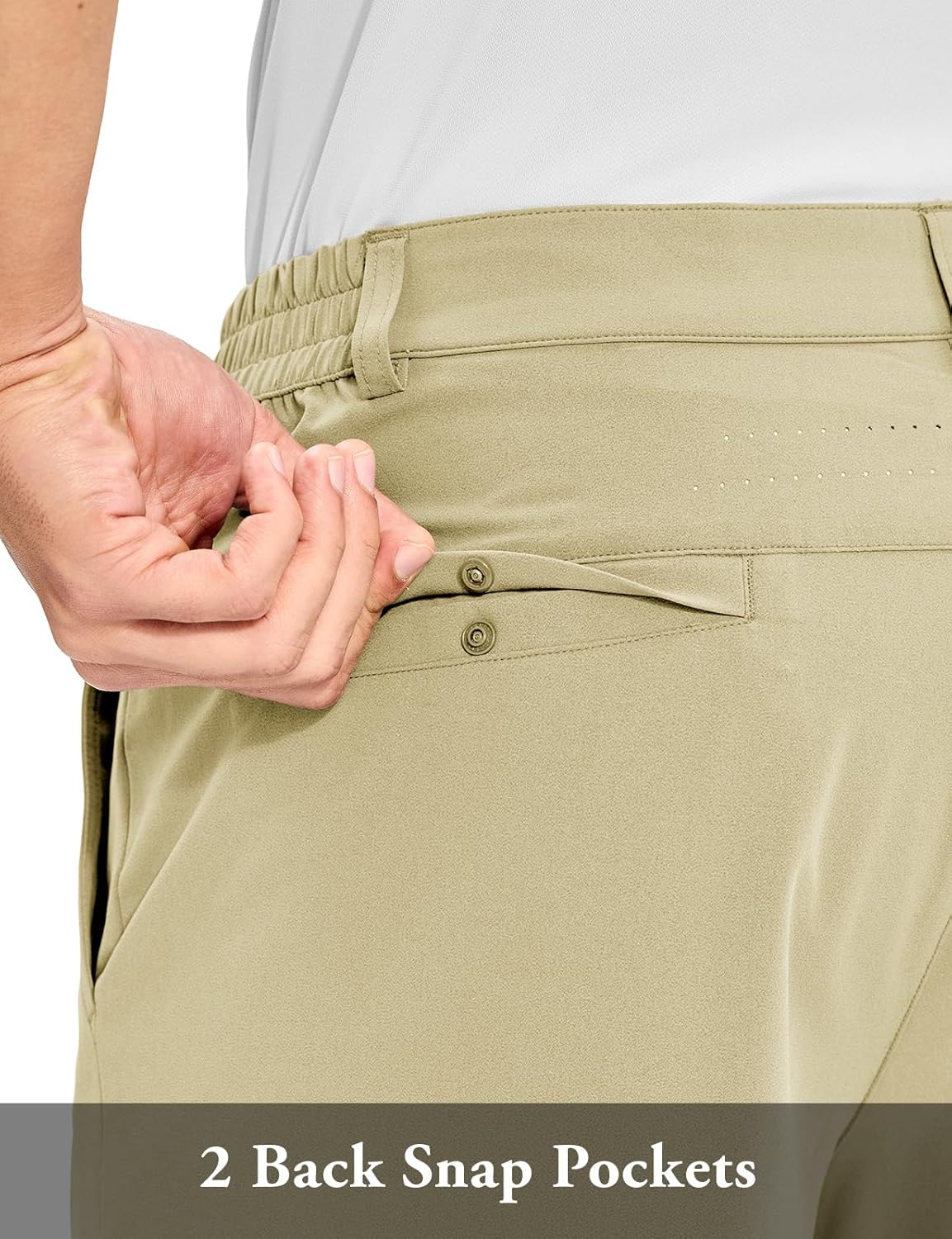 TBMPOY Men's Golf Shorts 10" Dress Stretch Quick Dry Lightweight for Flat Front Casual Work Shorts with Elastic Waist - Image 6