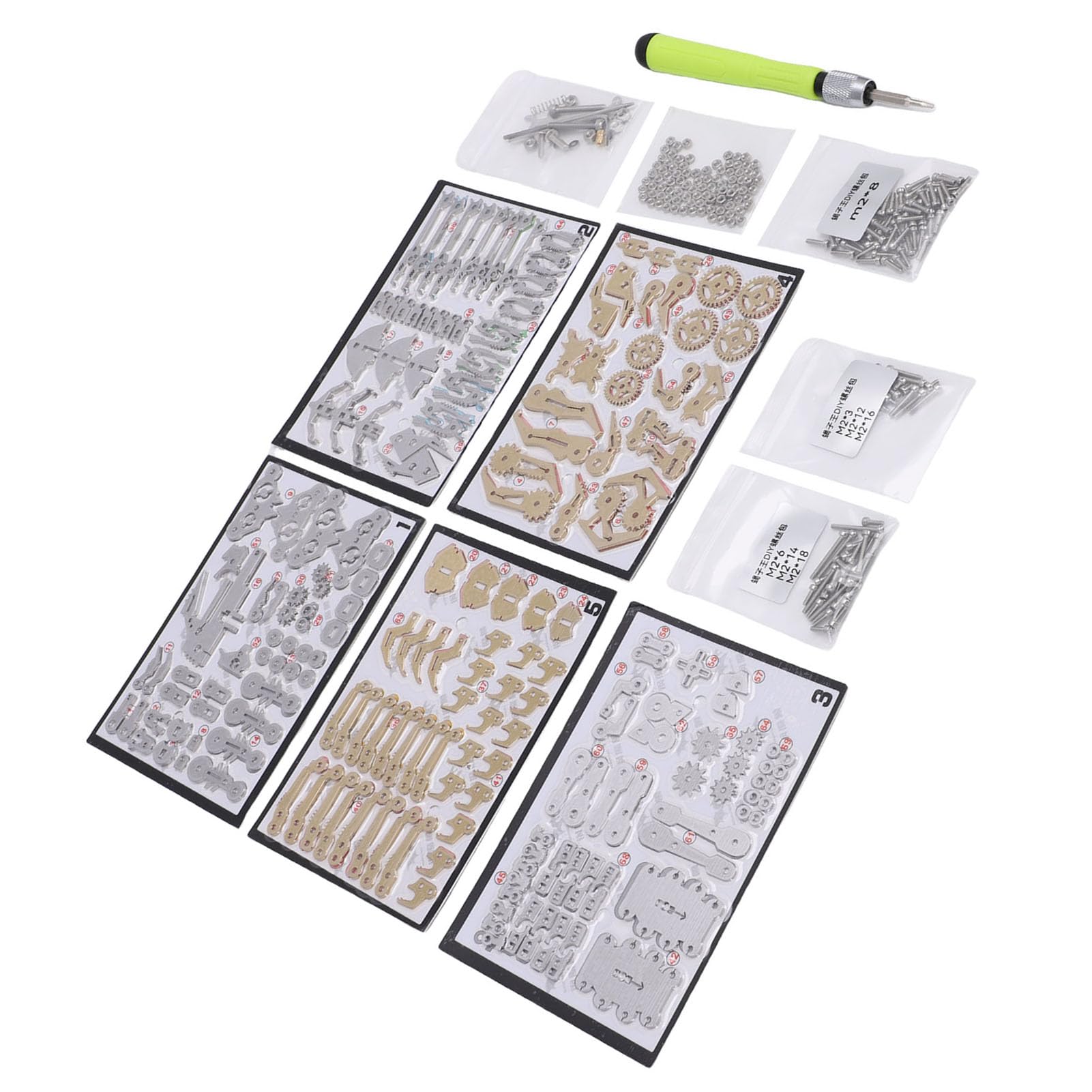 Jiawu Metalowe Puzzle 3D, Edukacyjny Zestaw do Majsterkowania STEM z Montażem Mechanicznym Modele Klocków dla Dzieci Dorosłych, Wyposażone w Stal węglową walcowaną na Zimno i Ruchome Przeguby (GOLD)