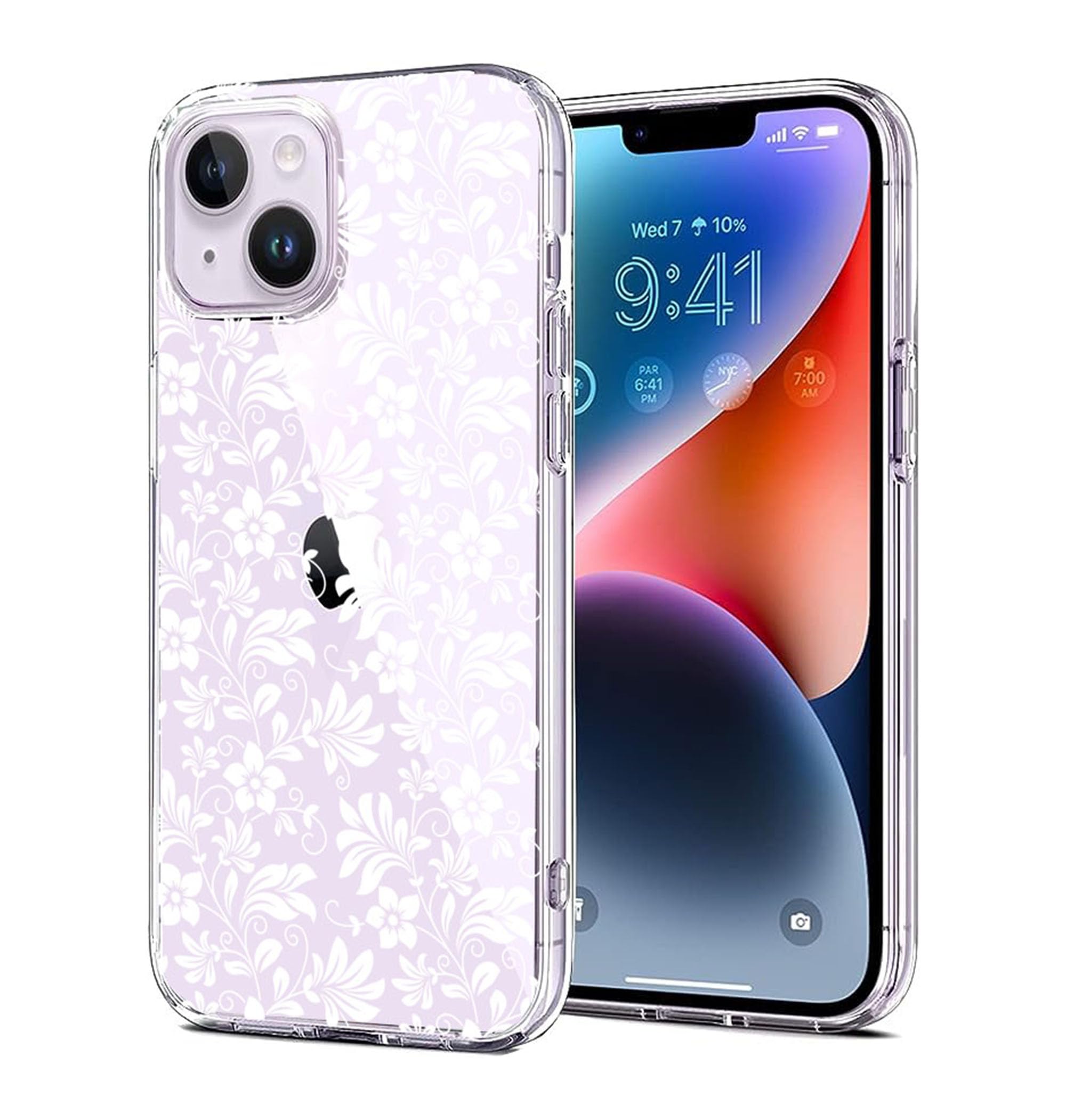 MITZVAH Silicone Designed For iPhone 14 Back Case For Girls-Floral iPhone 14 Backcase-Mobile Cover iPhone 14 Transparent Back Cover-iPhone 14 Covers For Women-iPhone 14 Cute Cover (B0CHBDL1JB) Amazon Price History, Amazon Price Tracker