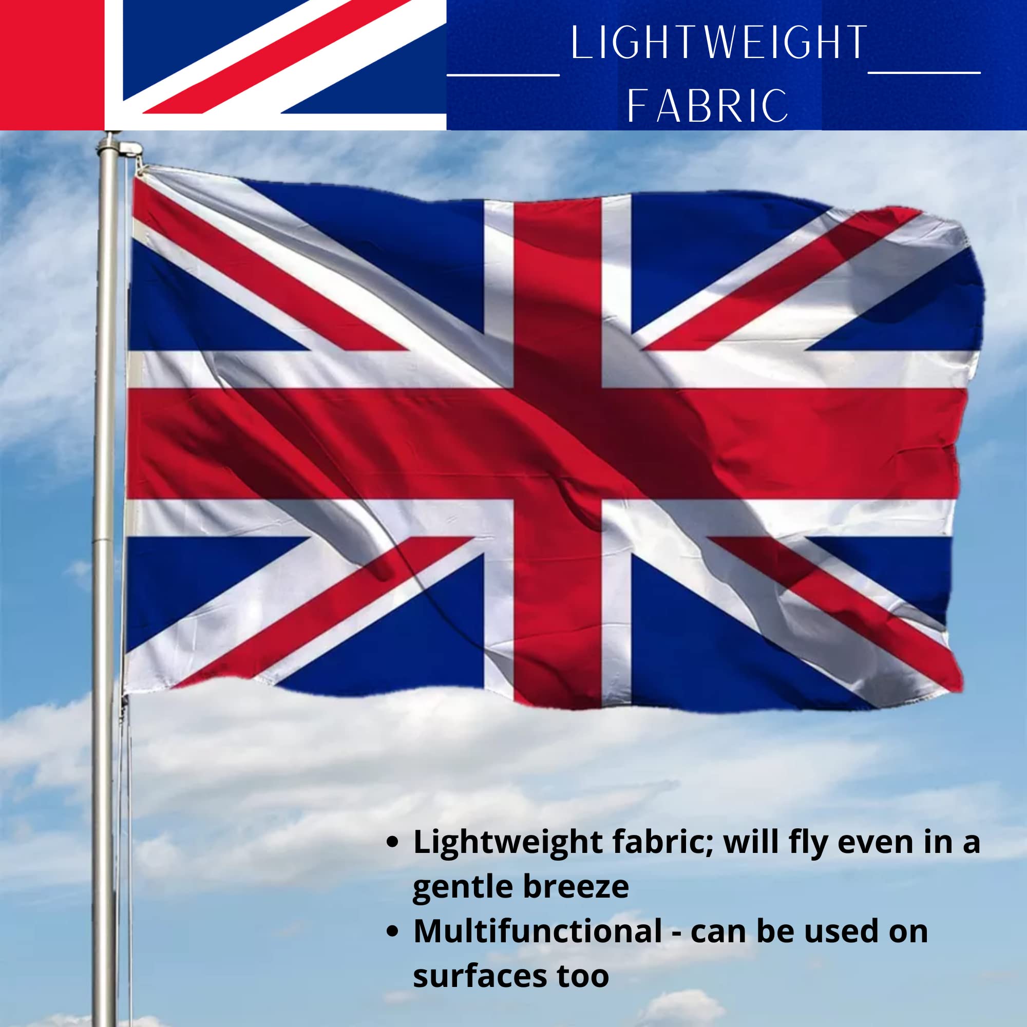 EURO 2024 LARGE 5ft x 3ft Flag Union Jack Great Britain Ireland