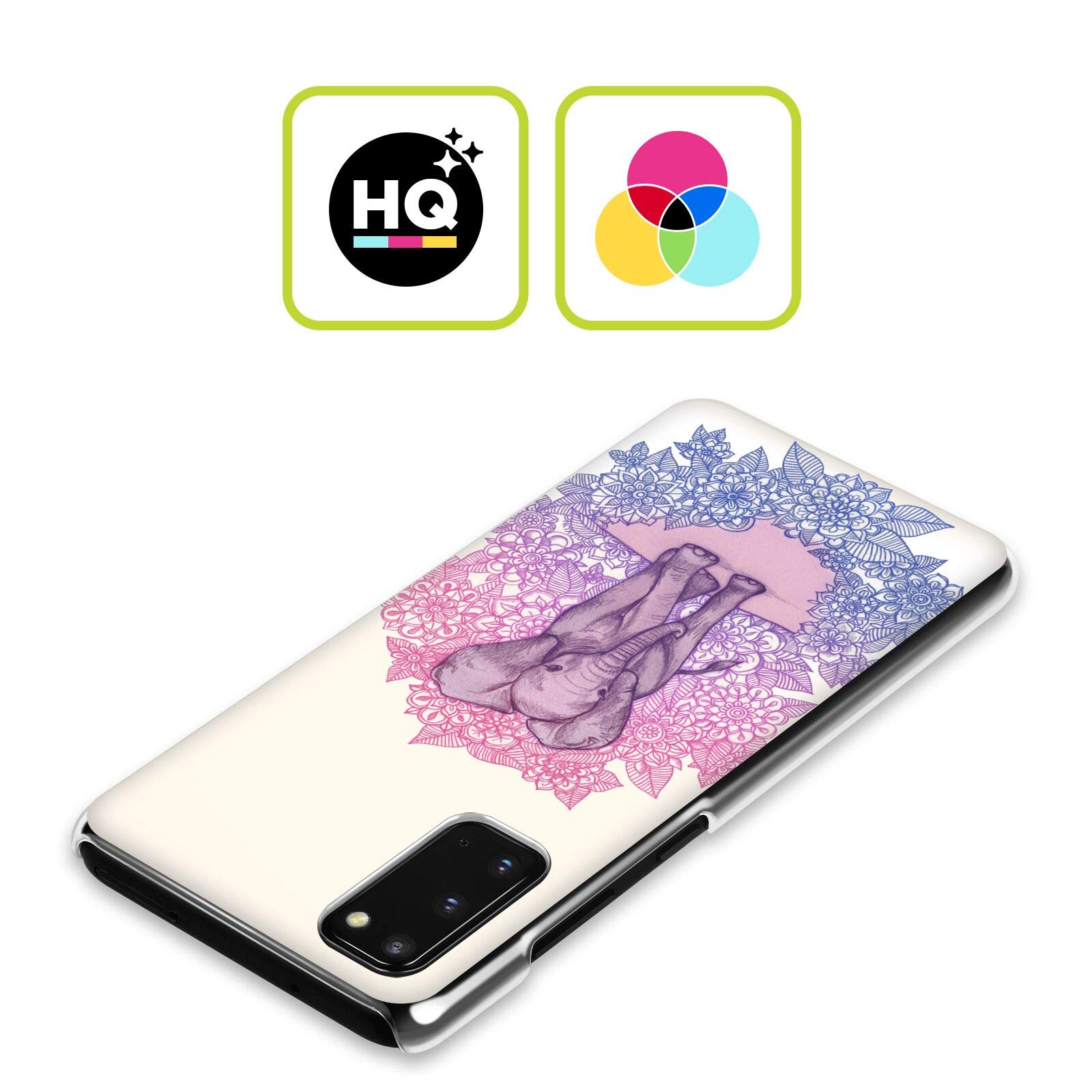 Head Case Designs Officially Licensed Micklyn Le Feuvre Cute Baby Elephant Animals Hard Back Case Compatible with Samsung Galaxy S23 5G