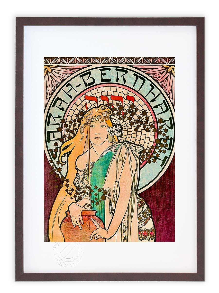 【高級額装】【美品】ミュシャ詩 ナンバー入り ☆超美品☆ミュシャ リトグラフ 四つの宝石 財団