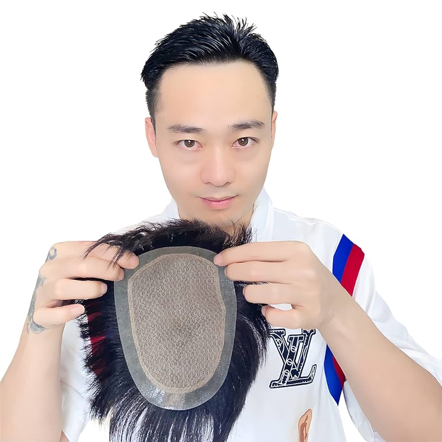 Amazon.co.jp: HARSW 部分かつら 人毛100% 総手植え 人工肌 男性