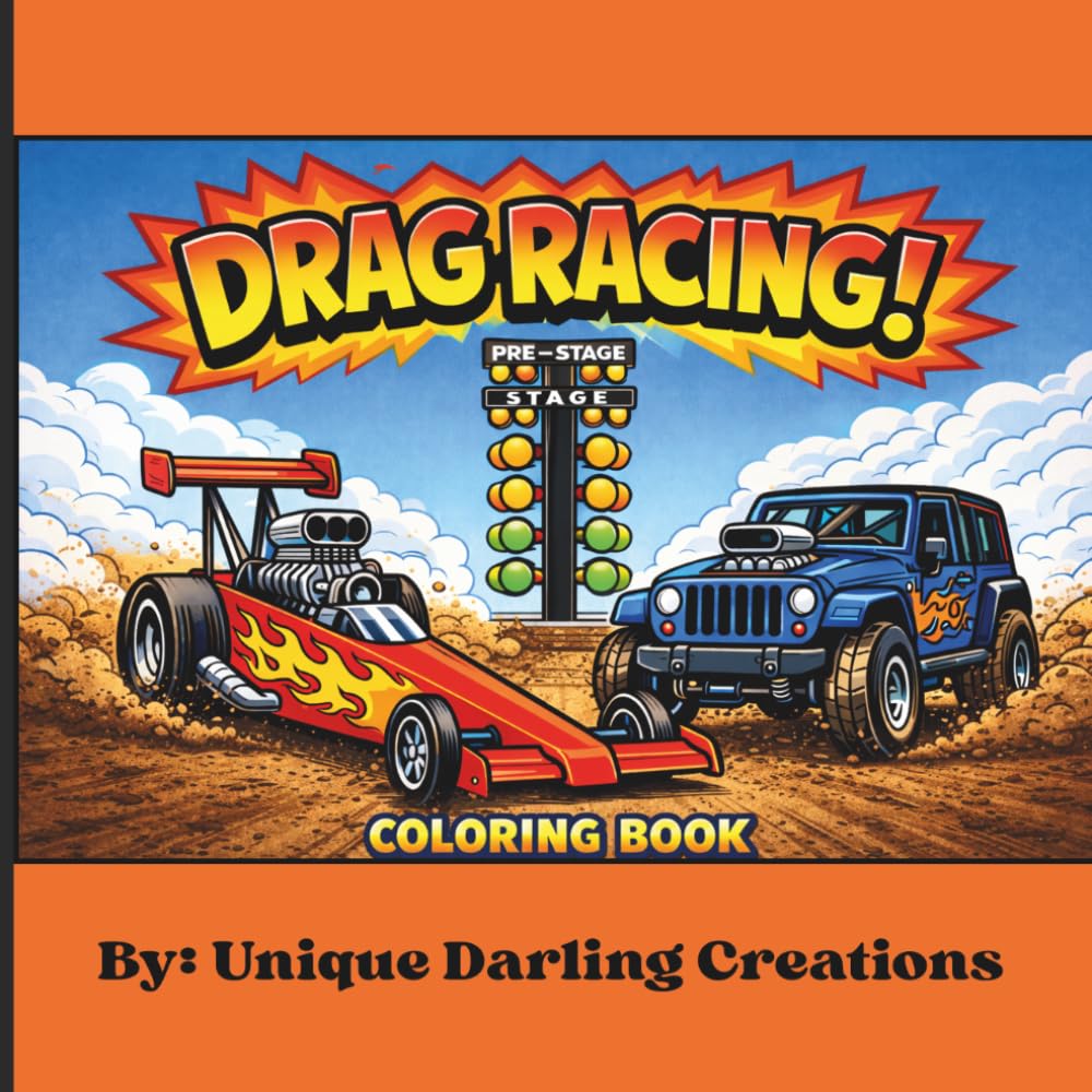 Drag Racing Coloring Book
