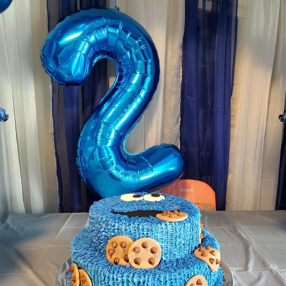 Foil Globo Número 5 Azul 40" (101cm), Inflable Helio o aire, Gigante Numeros 0-9, 10-19, 20-29, 30-100, Grande Globos Decoración para La Boda Aniversario y Cumpleaños Fiestas — view 43