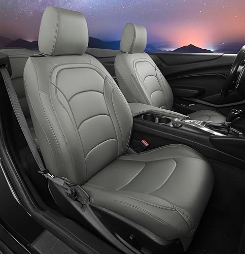 Miniatura 6 de Funda de asiento para Camaro Convertible LT LS RS SS 2016-2024 6ª generación (asientos estándar), fundas de asiento de piel sintética de ajuste