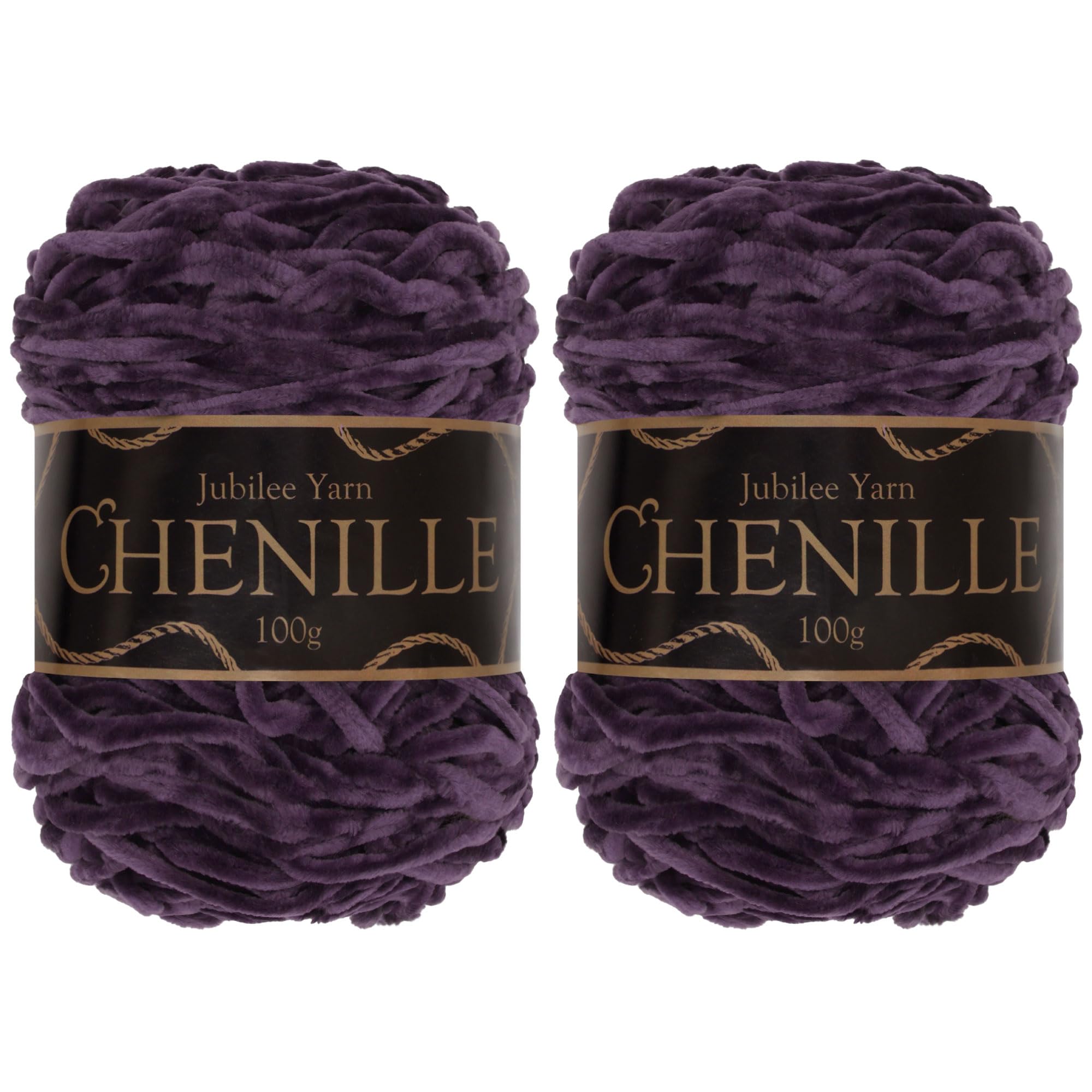 JubileeYarn Chenille Yarn - Worsted Weight - 100g/cake - Amethyst - 2 Cakes — image 1