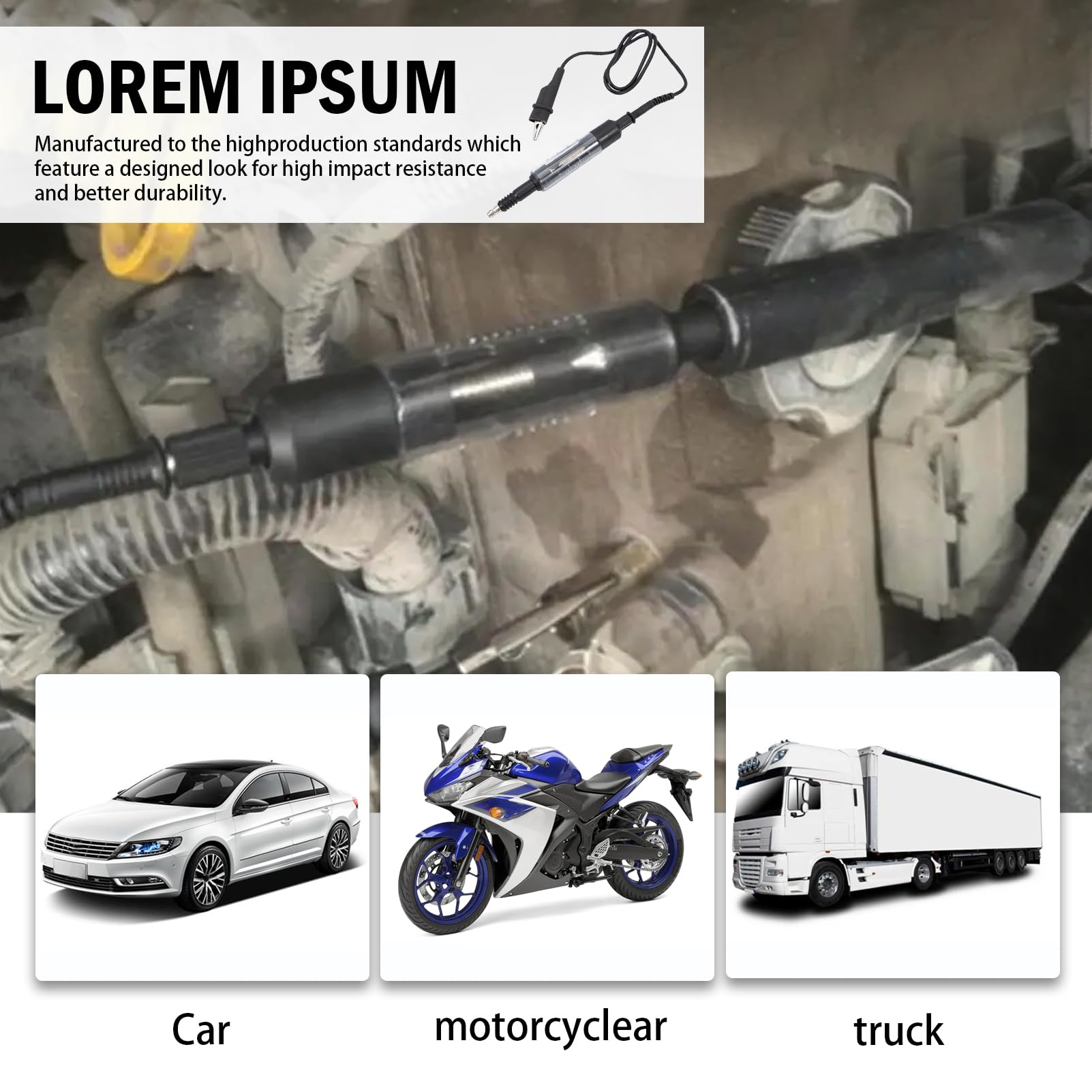 Tester Accensione Candela Tester Bobina Accensione per auto camion moto tosaerba motoseghe Tester Candele Tester per candele per Sistema accensione Rilevatore diagnostico bobina Strumento