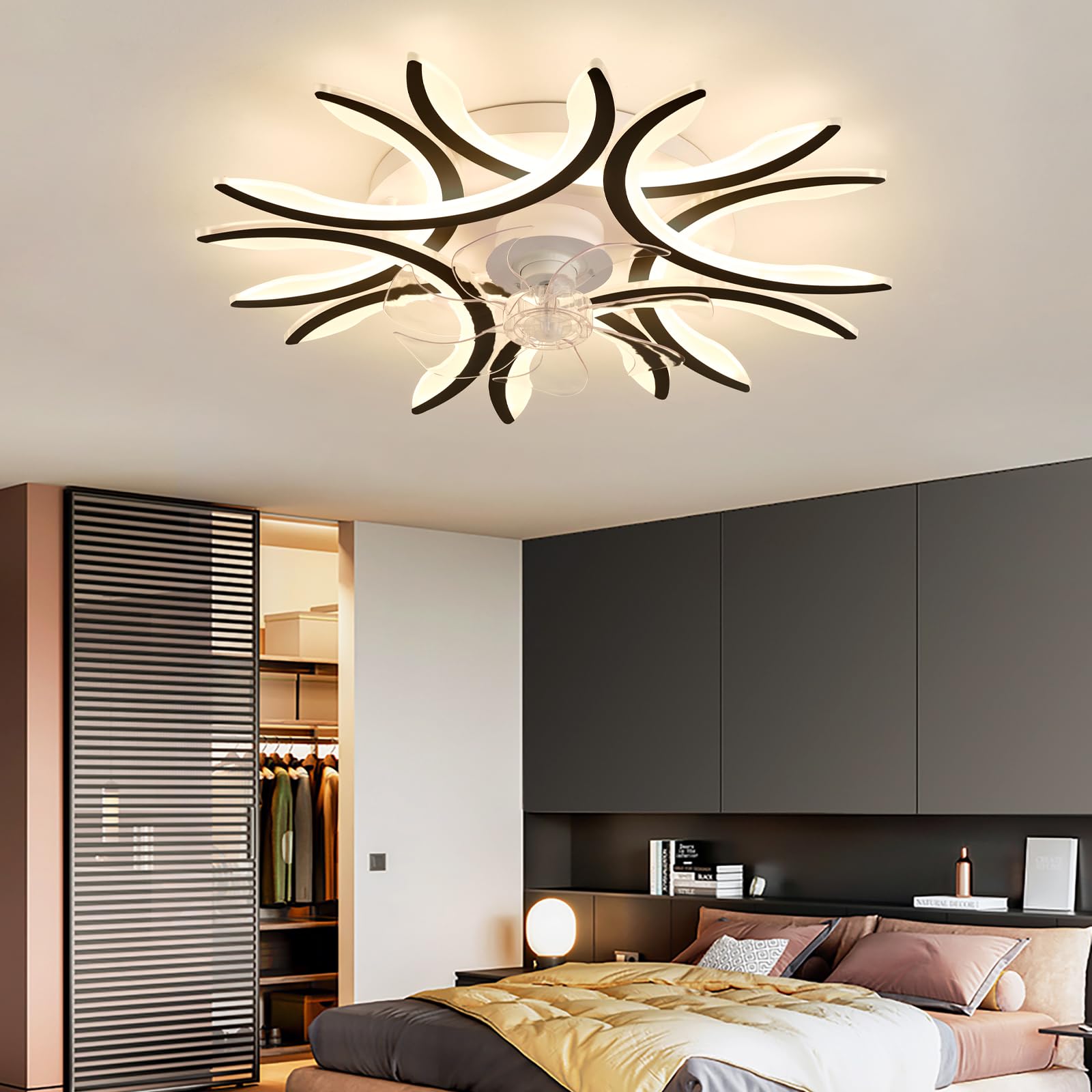 LED Ventilatore Da Soffitto, Ventilatore Da Soffitto Con Luce E Telecomando, Lam - Foto 3