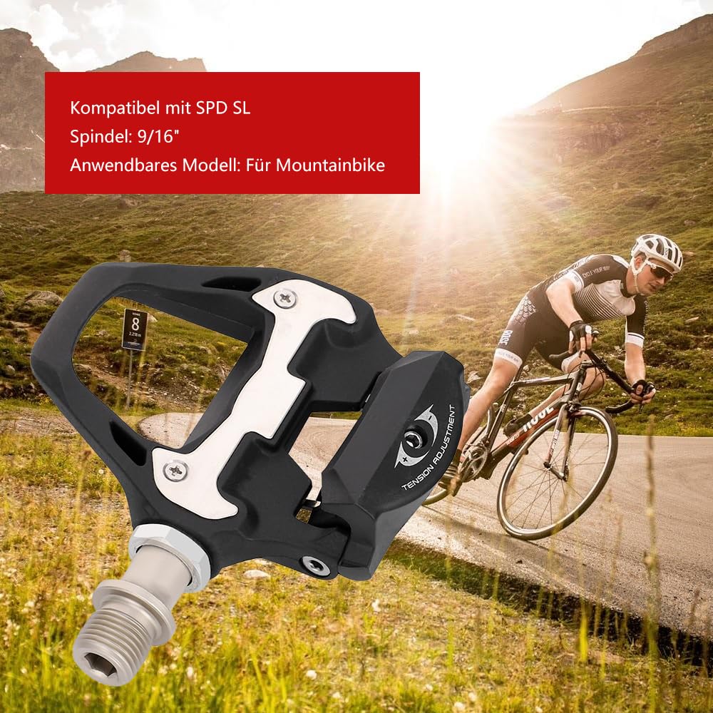 Watris Veiyi Bicycle Pedals, R21 9 x 10 cm Click Pedals, Road Bike Pedals, Bicycle Self-Locking Pedals - Image 3