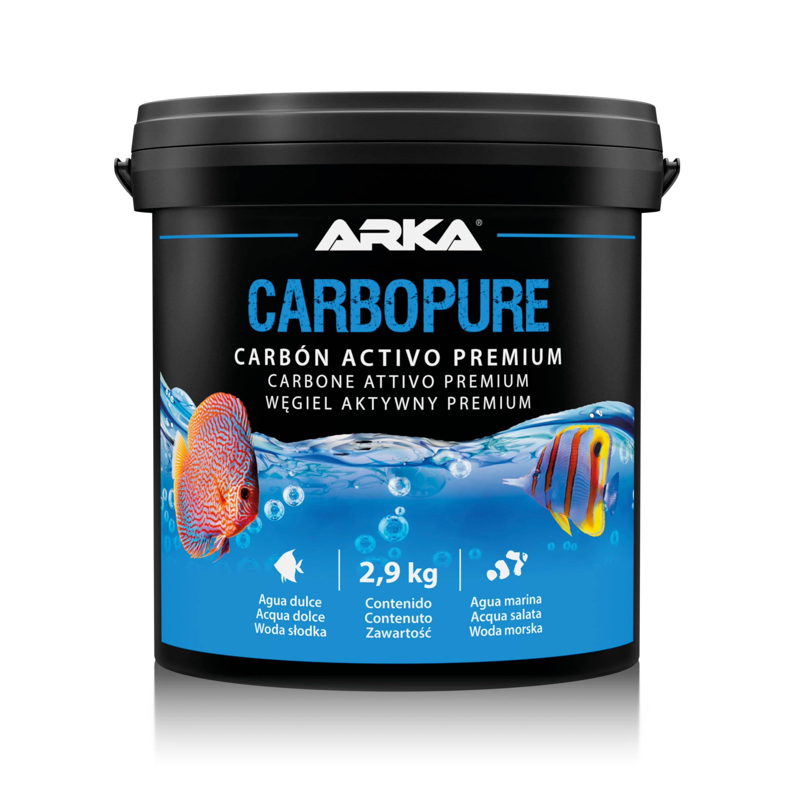 Carbón Activo Acuario – ARKA Carbopure 500 ml / 243 g – Elimina turbidez, restos de medicamentos y colorantes – Agua Clara en Horas – Dulce y Marino – Lavado ácido y Activado al Vapor — view 9