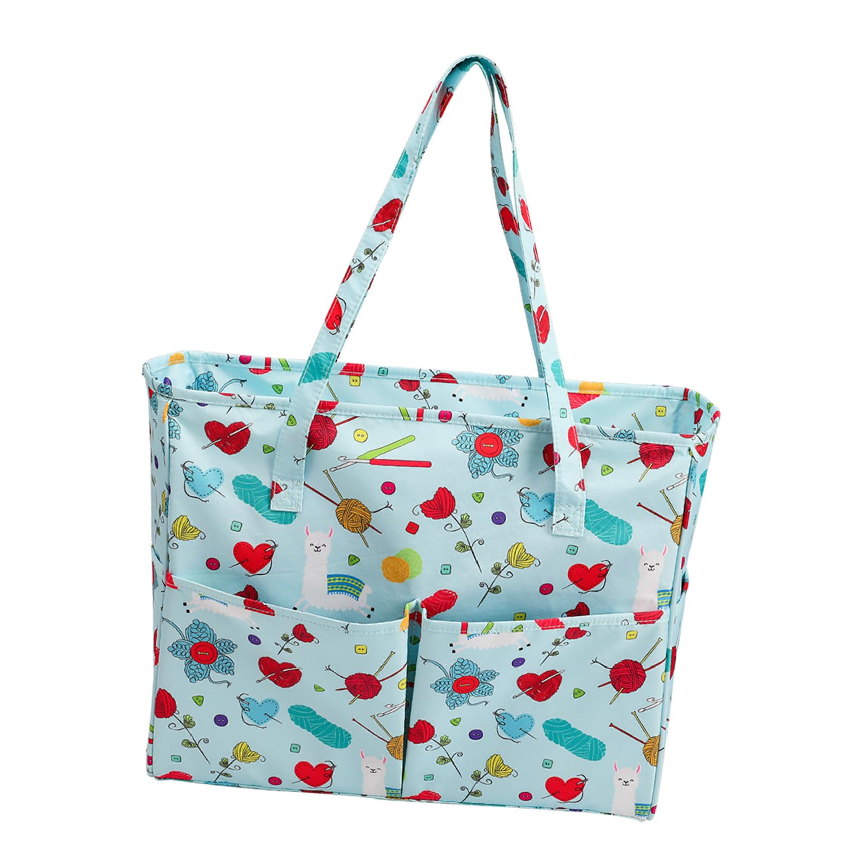 Bolsa de Almacenamiento de Tela Oxford para Hogar Gran Capacidad y Diseño Reutilizable, Adecuado para Guardar Herramientas de Tejido y Actividades de Crochet