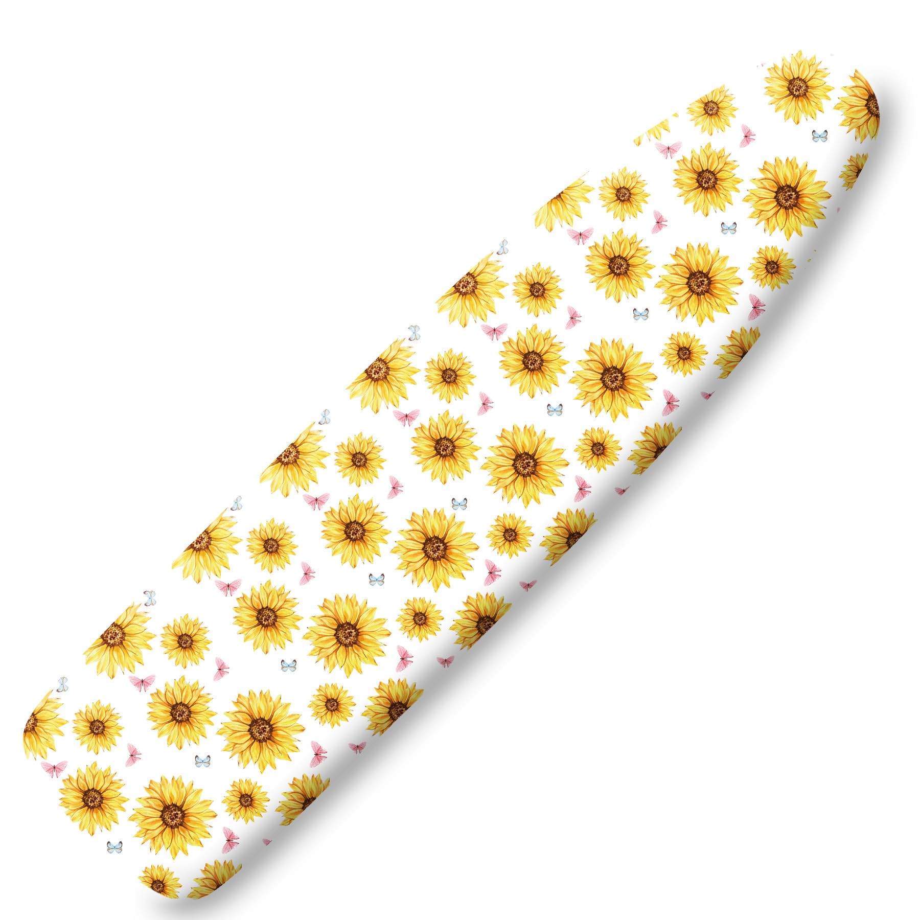 Extra Thick Ironing Board Cover and Pad, Summer Sunflowers 15x54 Ironing Board Cover, Resist Scorching and Staining,Elastic Edges,Farmhouse Spring Summer Yellow Flowers Butterfly