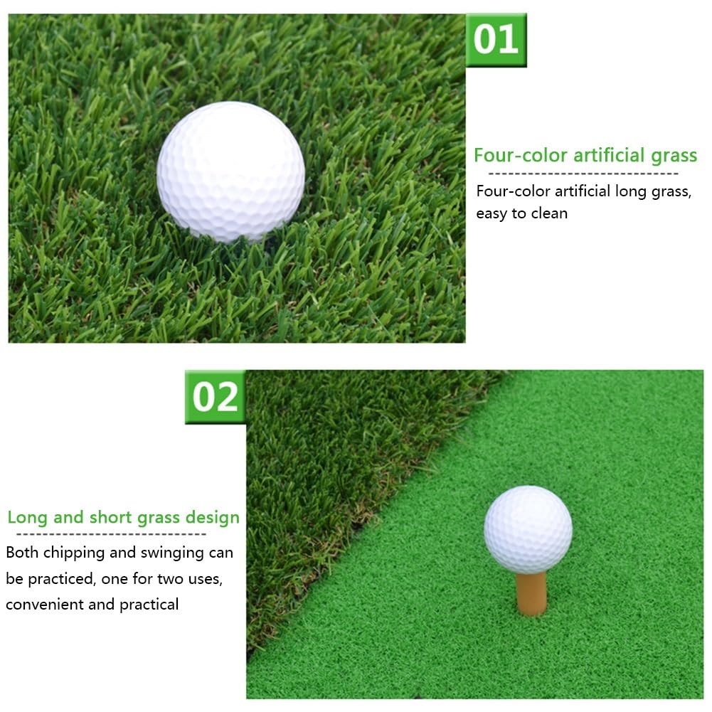 Tapete de golf, tapete de golf grueso para práctica al aire libre e interior, tapete de césped artificial para golpear, conducir, astillar, garaje