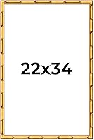 Vista 42 de Poster Palooza Marco de madera maciza de bambú dorado de 12 x 8 pulgadas con acrílico UV, respaldo de tablero de espuma y accesorios para colgar