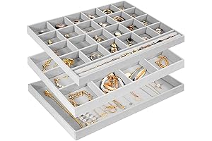 ProCase 3 Stackable Jewelry Trays