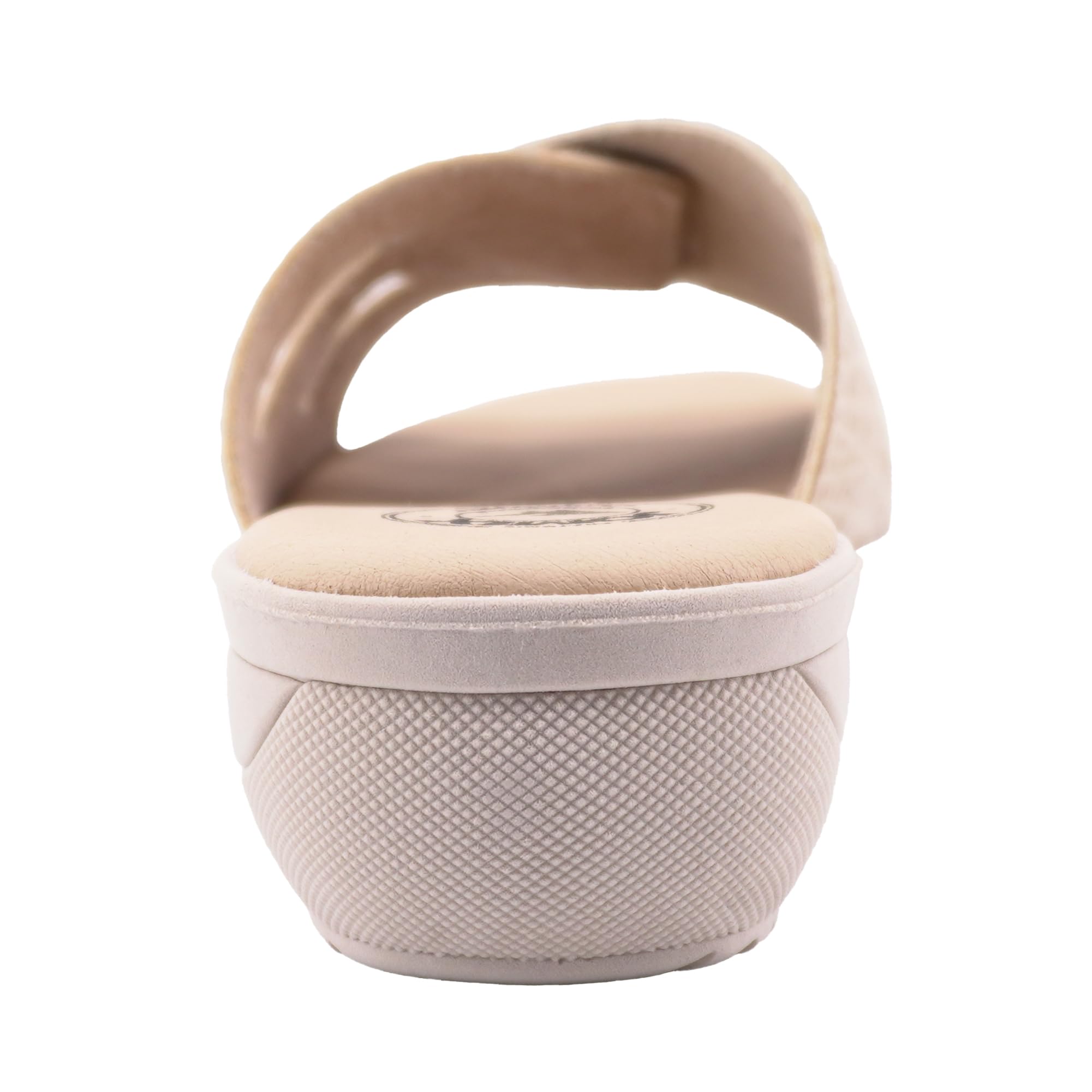 JOMIX Ciabatte da Donna con Zeppa e Strappo Regolabile Sandali Slides in Pelle Sintetica Scarpe Casuali Antiscivolo per Primavera Estate Prodotte in Italia ITD2602