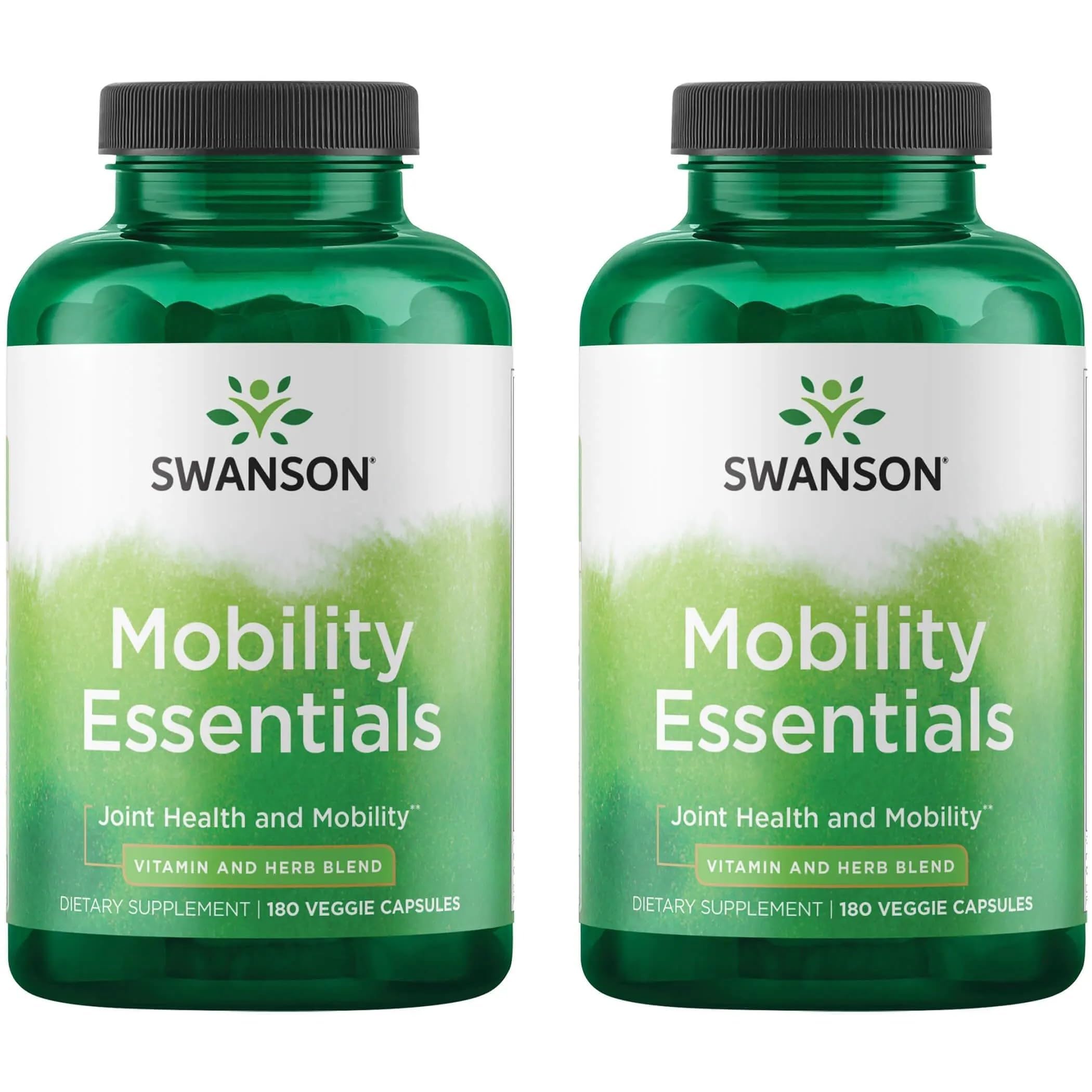 Swanson Mobility Essentials Joint Support, 180 Veg Capsules, 2 Pack 180 Count (Pack of 2)