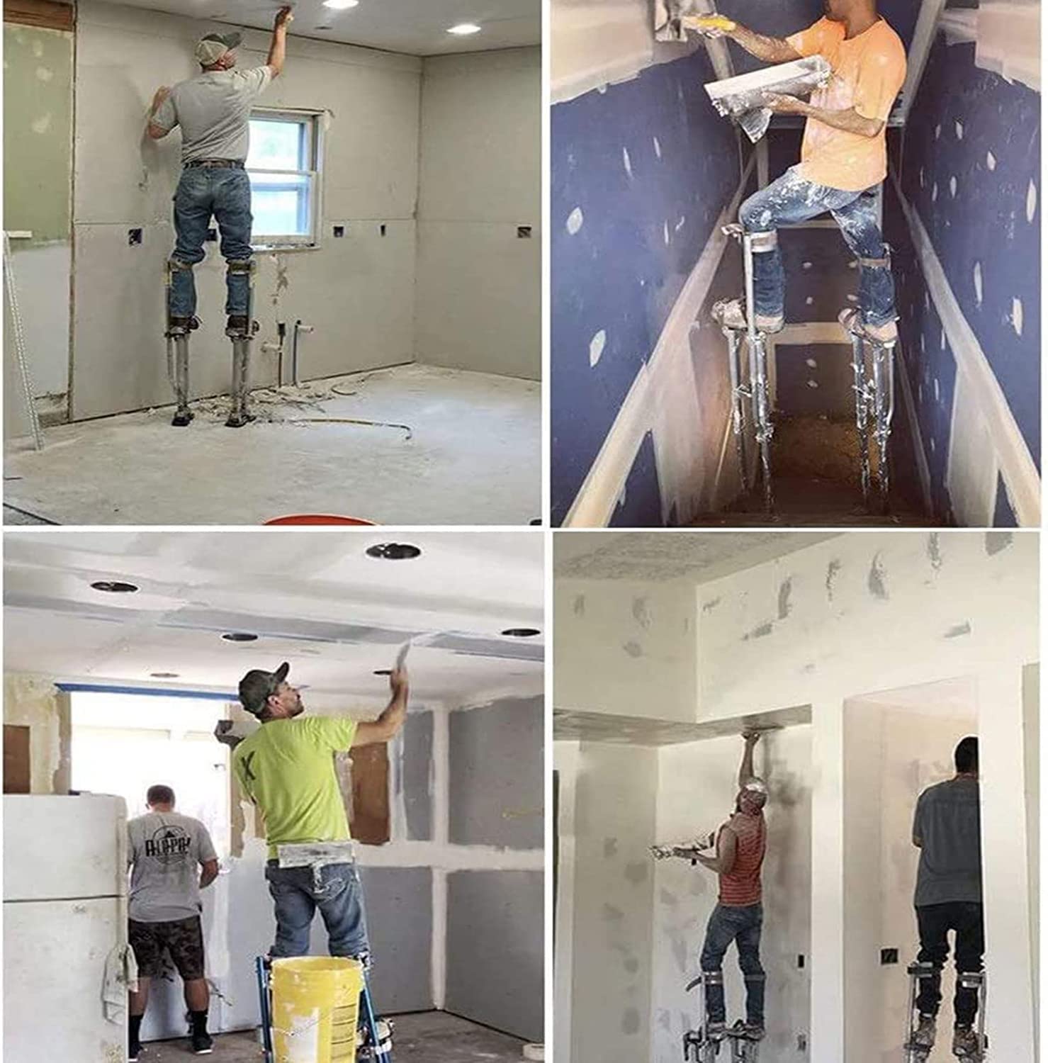 Échasses pour cloisons sèches, échasses de Travail légères et réglables, supportes et réglables, Support de Peintre en Aluminium pour la Peinture de bâtiments et la Taille des arbustes Hauts